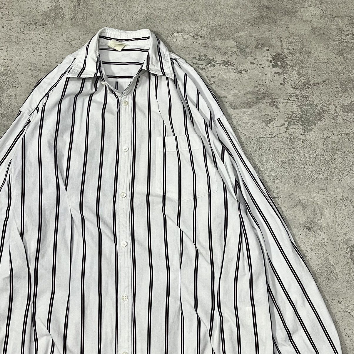 N.Hoolywood N.Hoolywood Random Tacked LS Shirt Stripe - White Size US XL / EU 56 / 4 - 5 Thumbnail