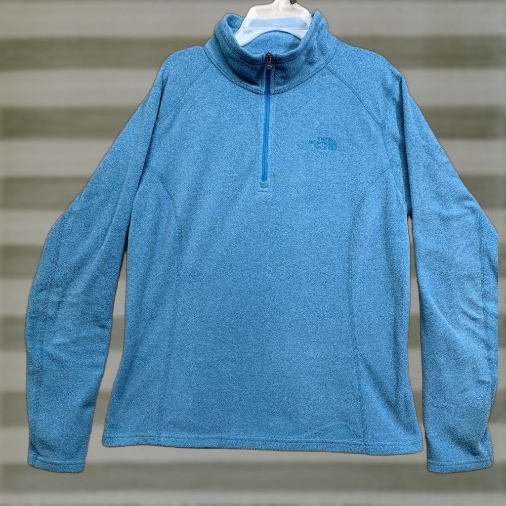 The North Face The North Face Women's Blue Long Sleeve 1/4 Zip Pullover Sweatshirt Size Large Size L / US 10 / IT 46 - 1 Thumbnail