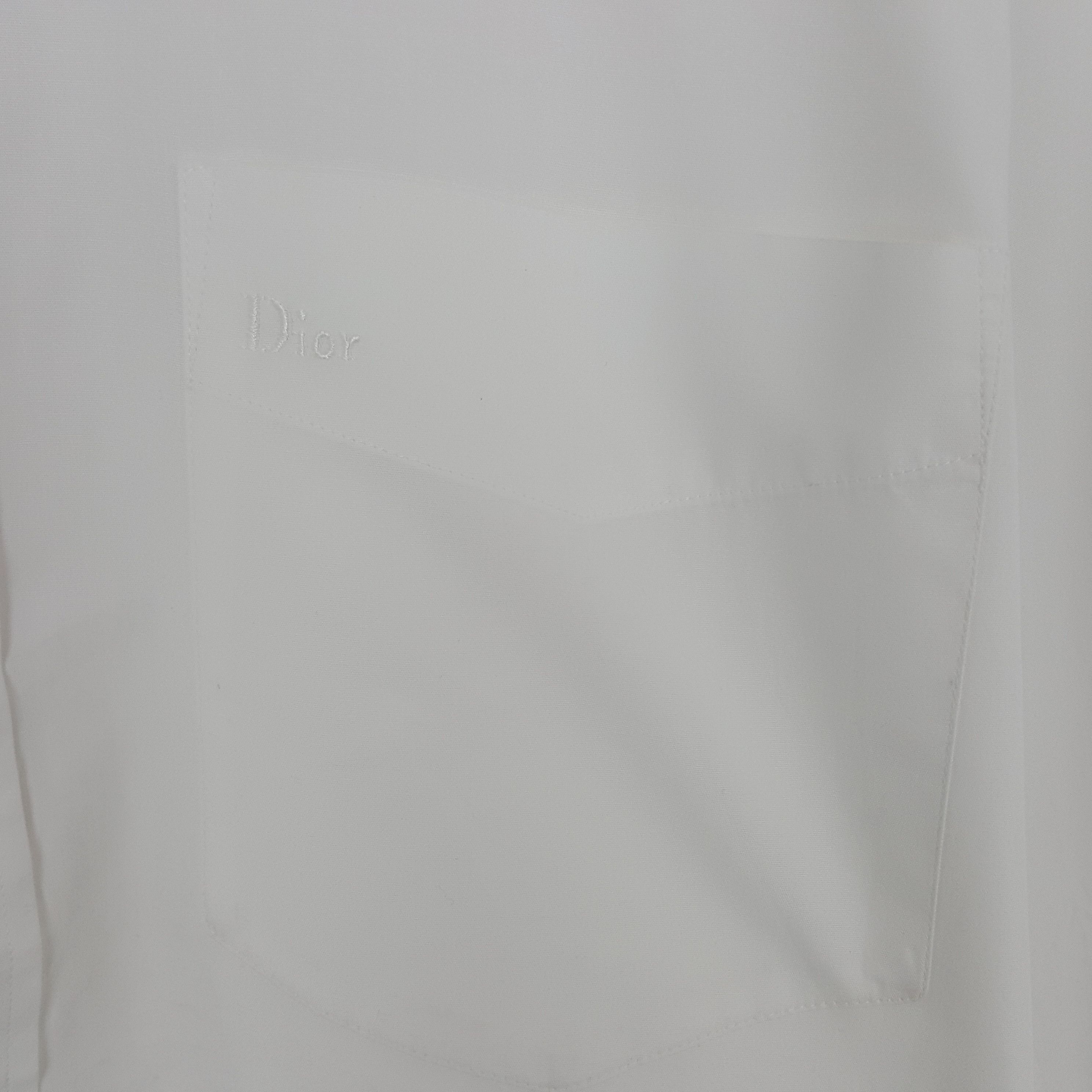 Christian Dior Monsieur Vintage Christian Dior Plain White Button Up Shirt Size US L / EU 52-54 / 3 - 2 Thumbnail