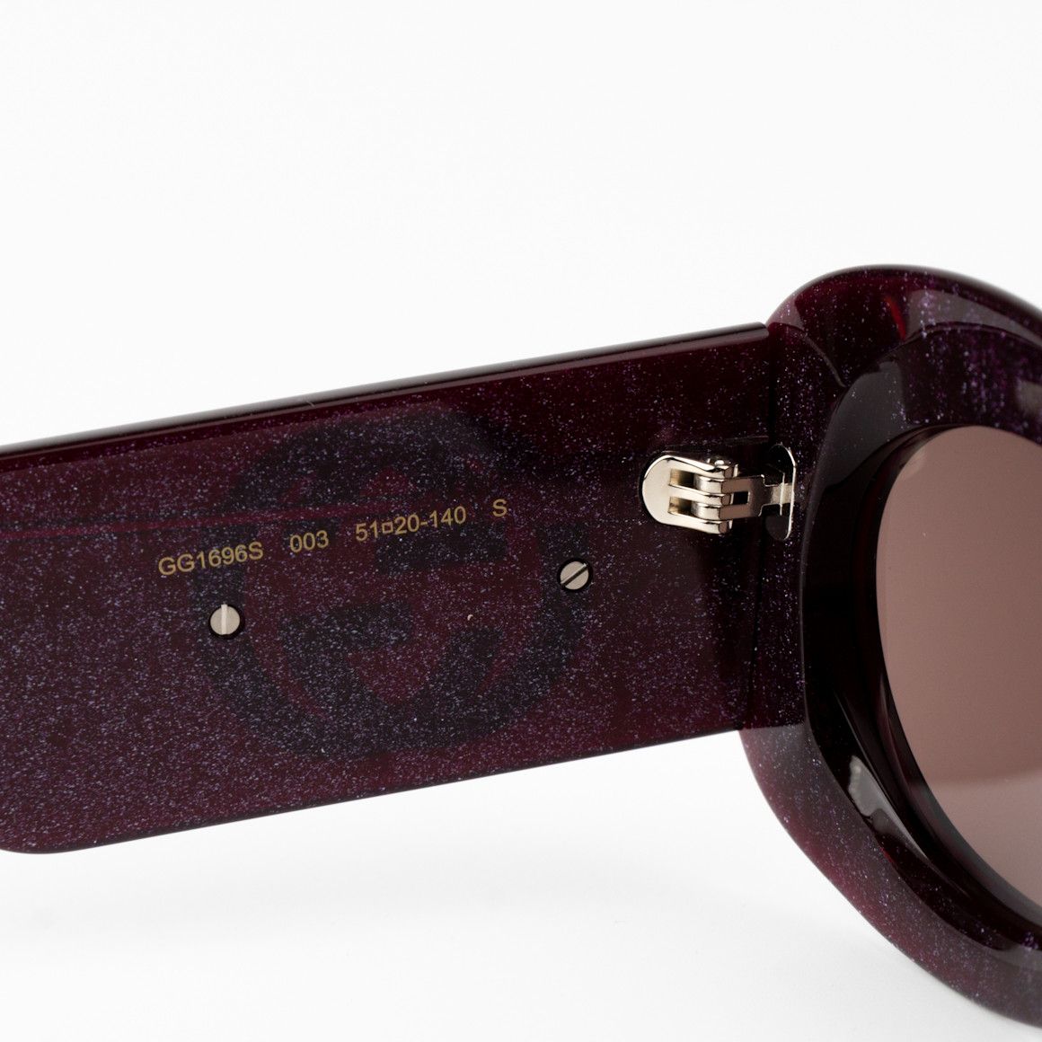 Gucci NEW Gucci GG1696S 003 Violet Women Oval Sunglasses GG 1696S Size ONE SIZE - 8 Thumbnail