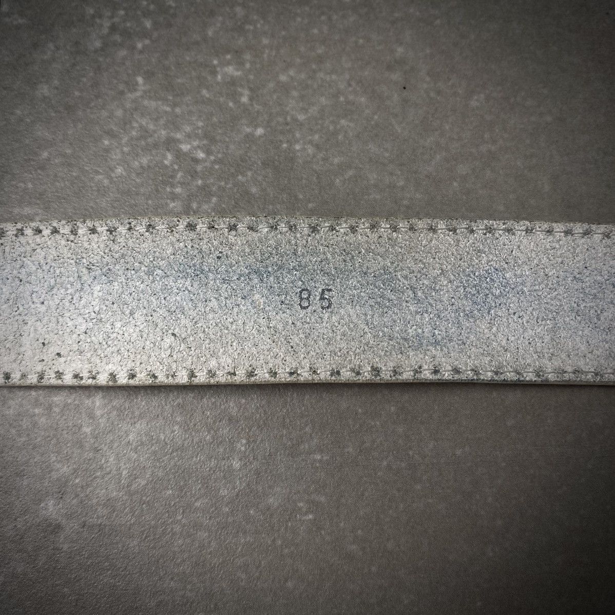 Les Hommes Leather White Belt Size ONE SIZE - 2 Thumbnail