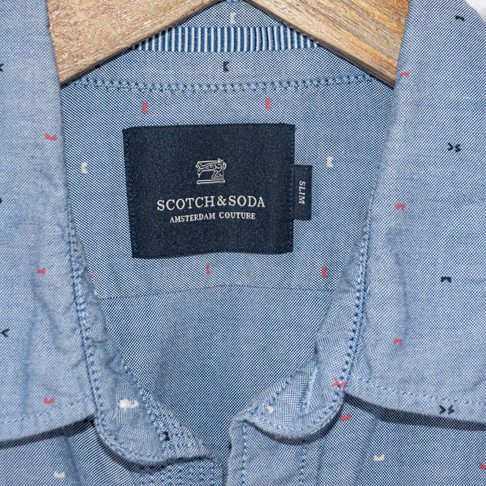 Scotch & Soda Scotch & Soda Slim Chambray Button Down Shirt color spec Size US M / EU 48-50 / 2 - 2 Thumbnail
