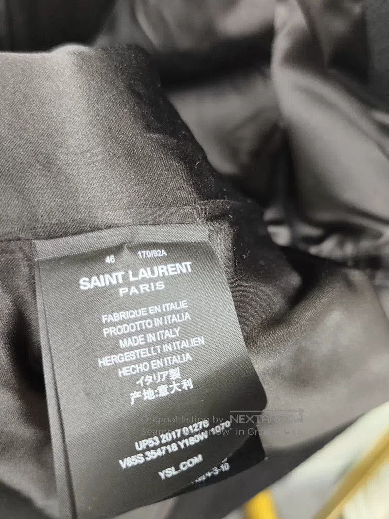 Saint Laurent Paris Saint Laurent Paris Black and White Colorblocked Baseball Size US S / EU 44-46 / 1 - 6 Thumbnail
