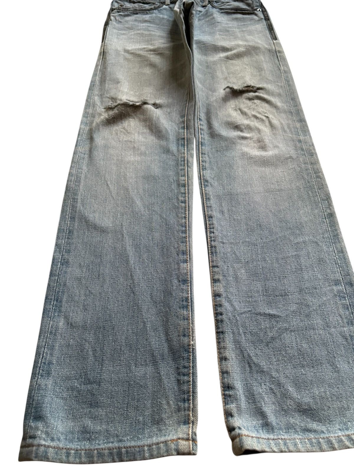 Designer × Japanese Brand Vintage Jack Henry Selvedge Mud Wash Distressed Ripped Jean Size US 30 / EU 46 - 6 Thumbnail