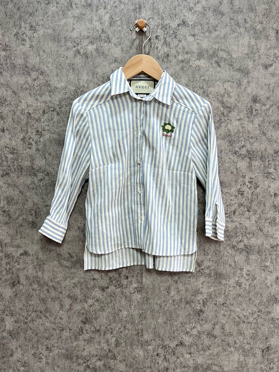 Gucci Gucci Striped Floral Patch Button Up Size 36 Size XS / US 0-2 / IT 36-38 - 1 Thumbnail