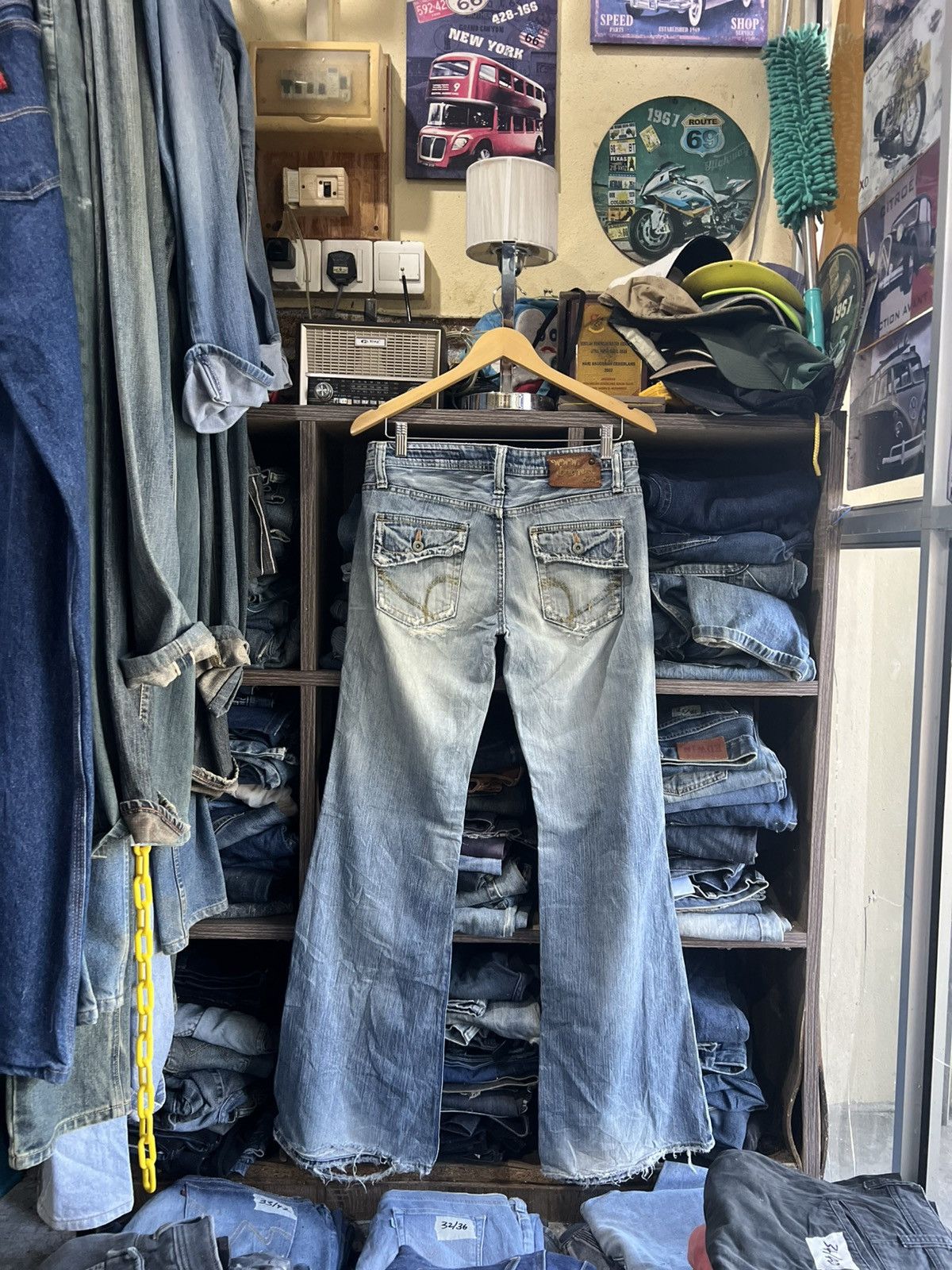 Japanese Brand 🔥Brappers Wide Leg Distressed Denim Size 31" - 2 Thumbnail