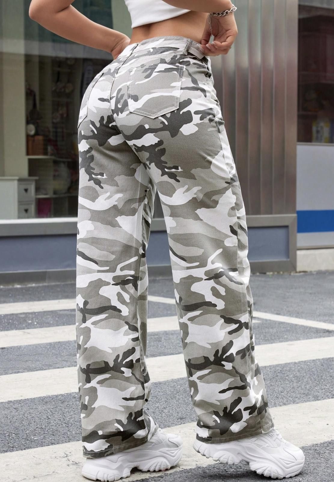 Other Camoflauge Wide Leg Jeans (X-SMALL) Size 26" / US 2 / IT 38 - 2 Thumbnail