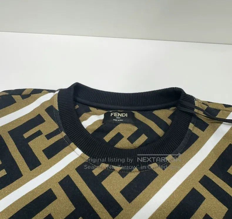 Fendi Fendi Letter print round neck long sleeve sweater - Brown Size US L / EU 52-54 / 3 - 4 Thumbnail