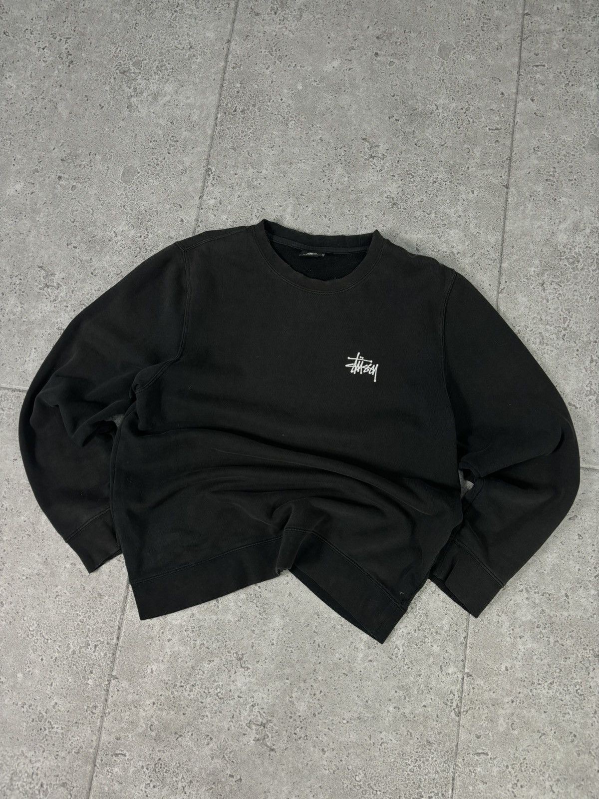 Vintage Stussy Hoodie Crewneck Big Logo Skate Basic Hip Hop