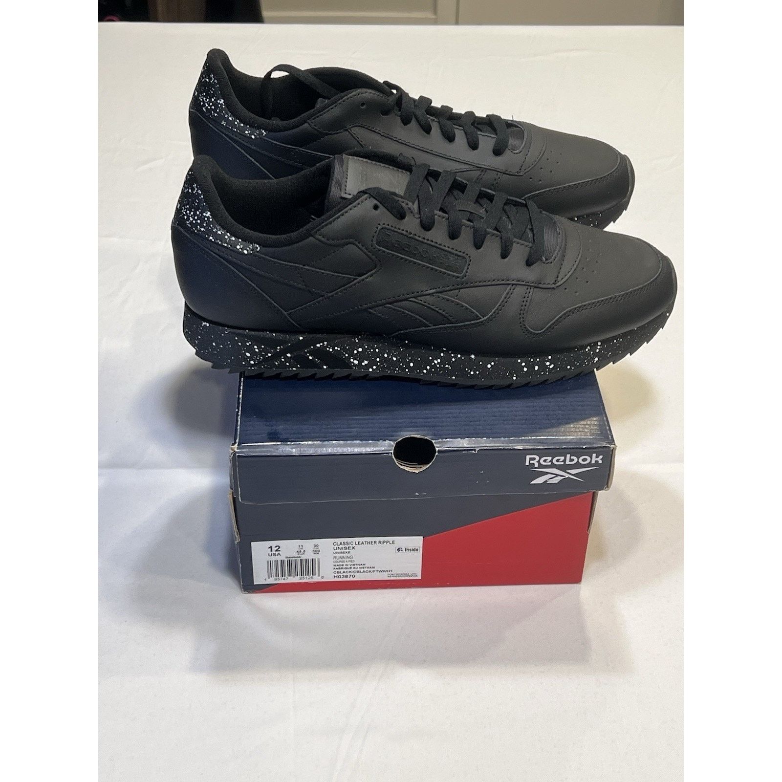 Reebok Reebok Classic Leather Ripple Black Low Top Men's Sneakers Size US 12 / EU 45 - 1 Thumbnail