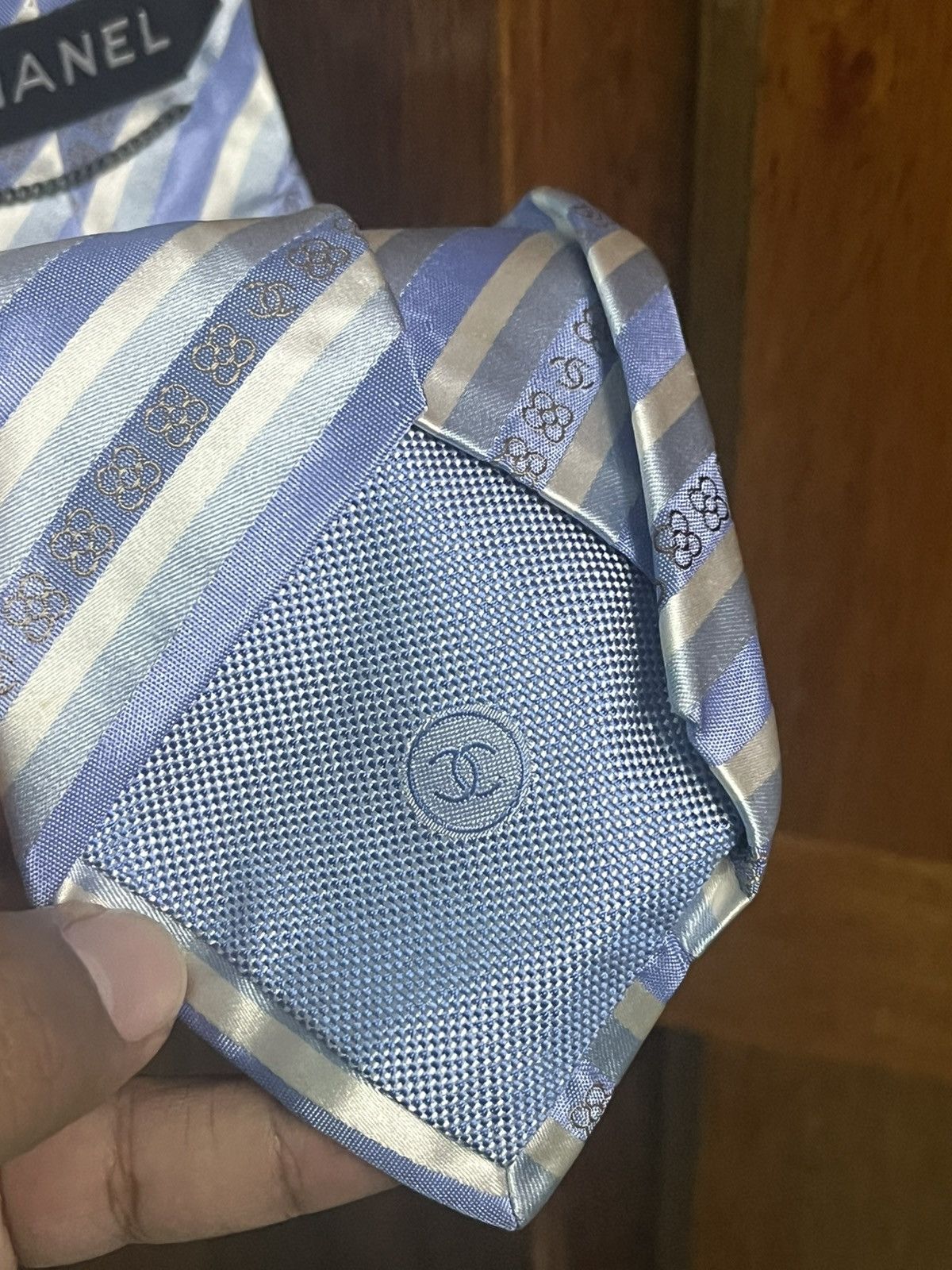 Chanel Chanel Tie Silk Size ONE SIZE - 4 Thumbnail