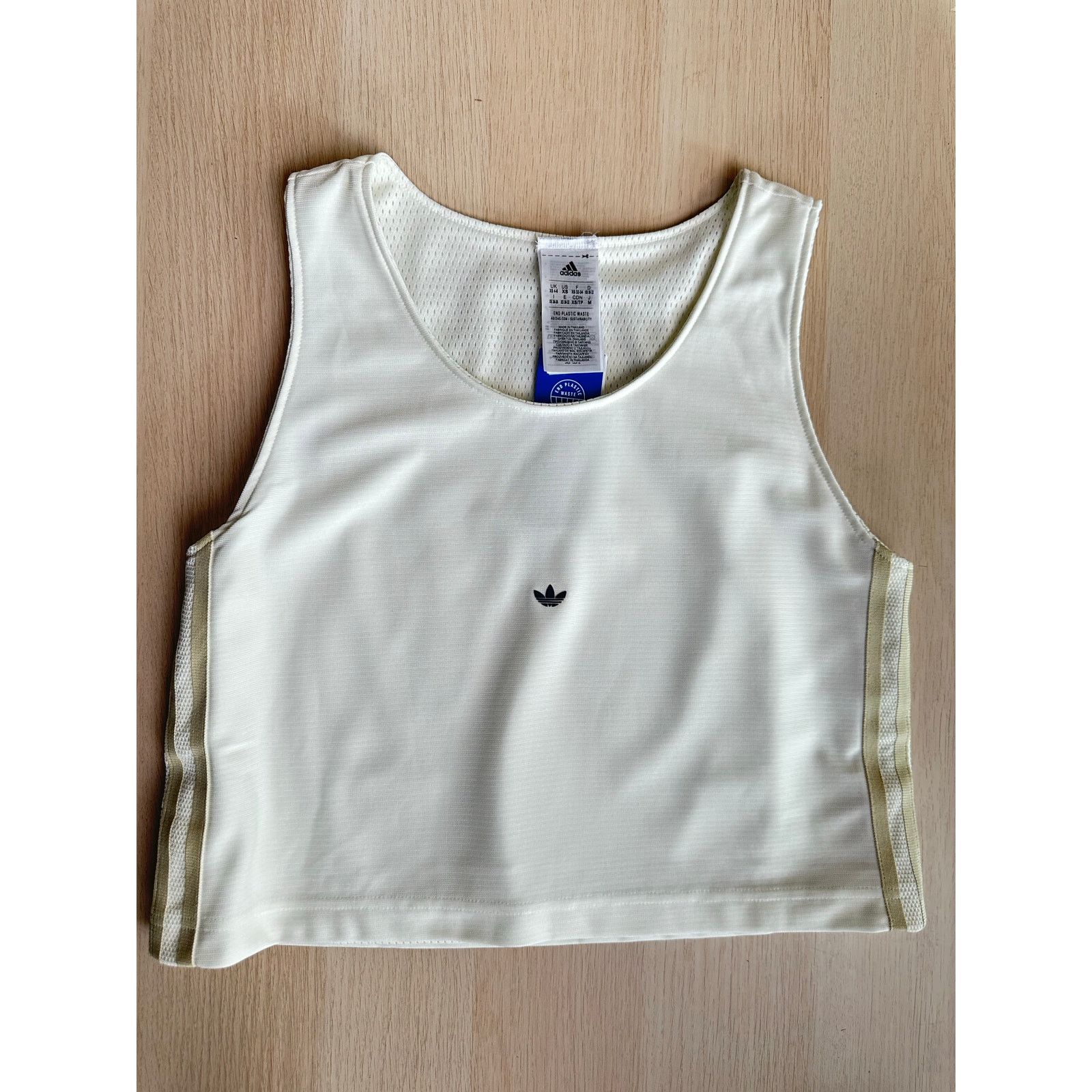 Adidas Adidas White Cropped Tanktop - Size XS - New Size XS / US 0-2 / IT 36-38 - 1 Thumbnail