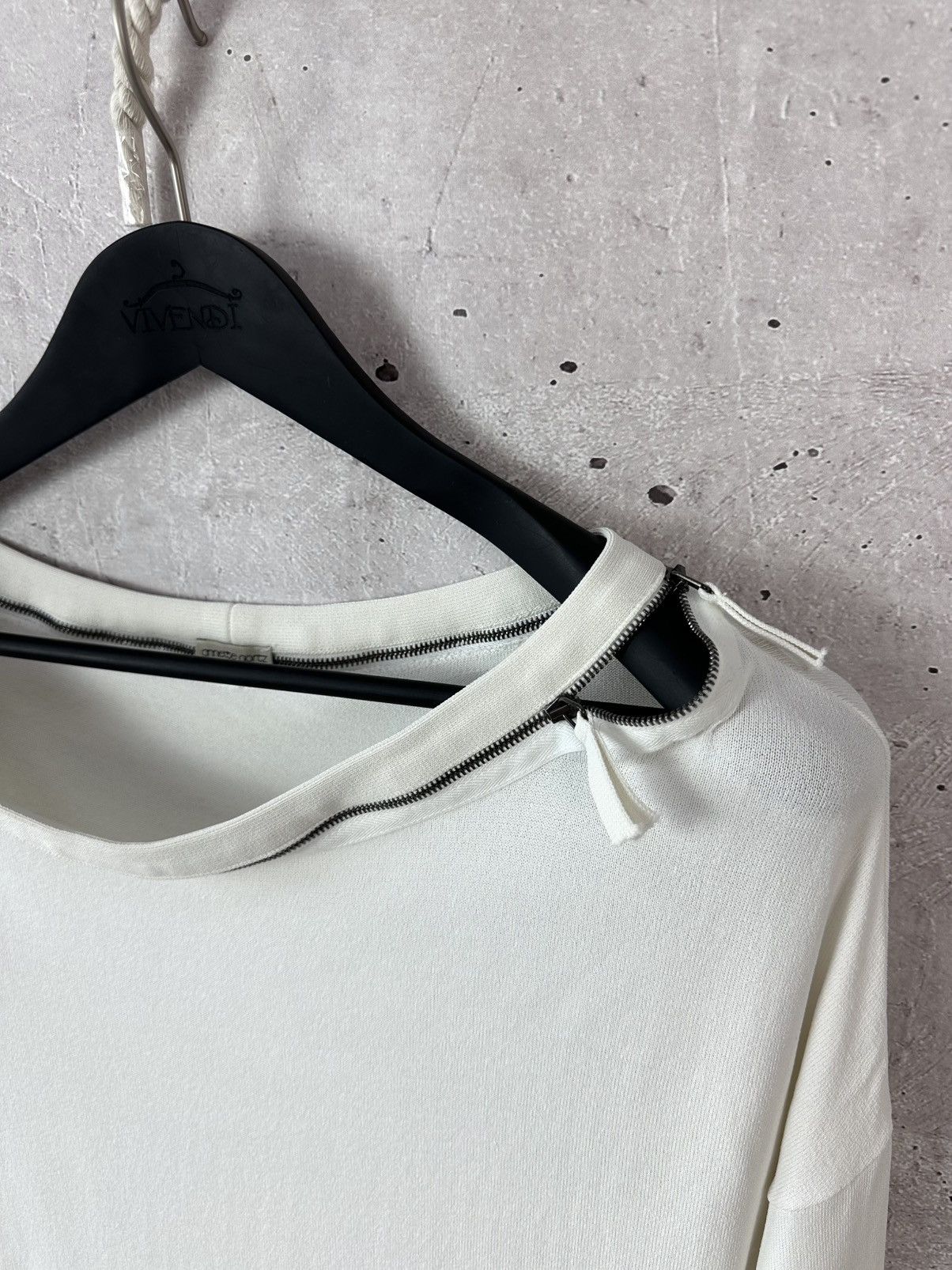 Annette Gortz Annette Gortz Made in Germany Viscose White Zipper Sweater Size S / US 4 / IT 40 - 6 Thumbnail