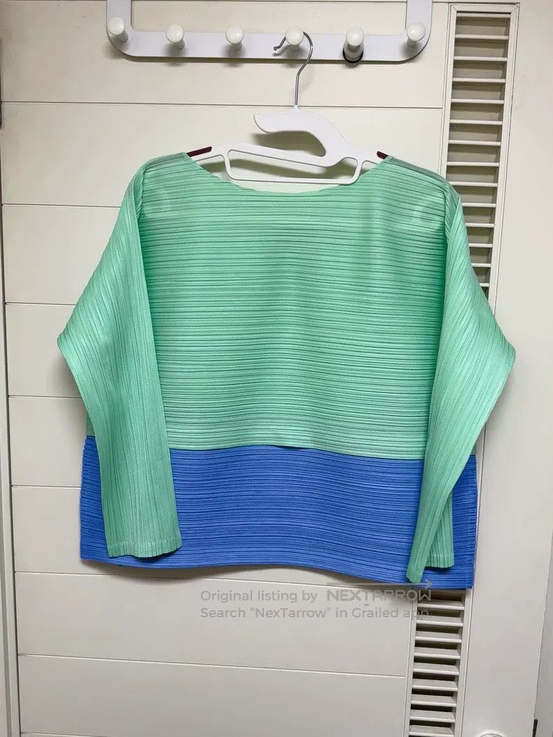 Issey Miyake Issey Miyake Color-Block Long-Sleeve Top Size L / US 10 / IT 46 - 1 Thumbnail