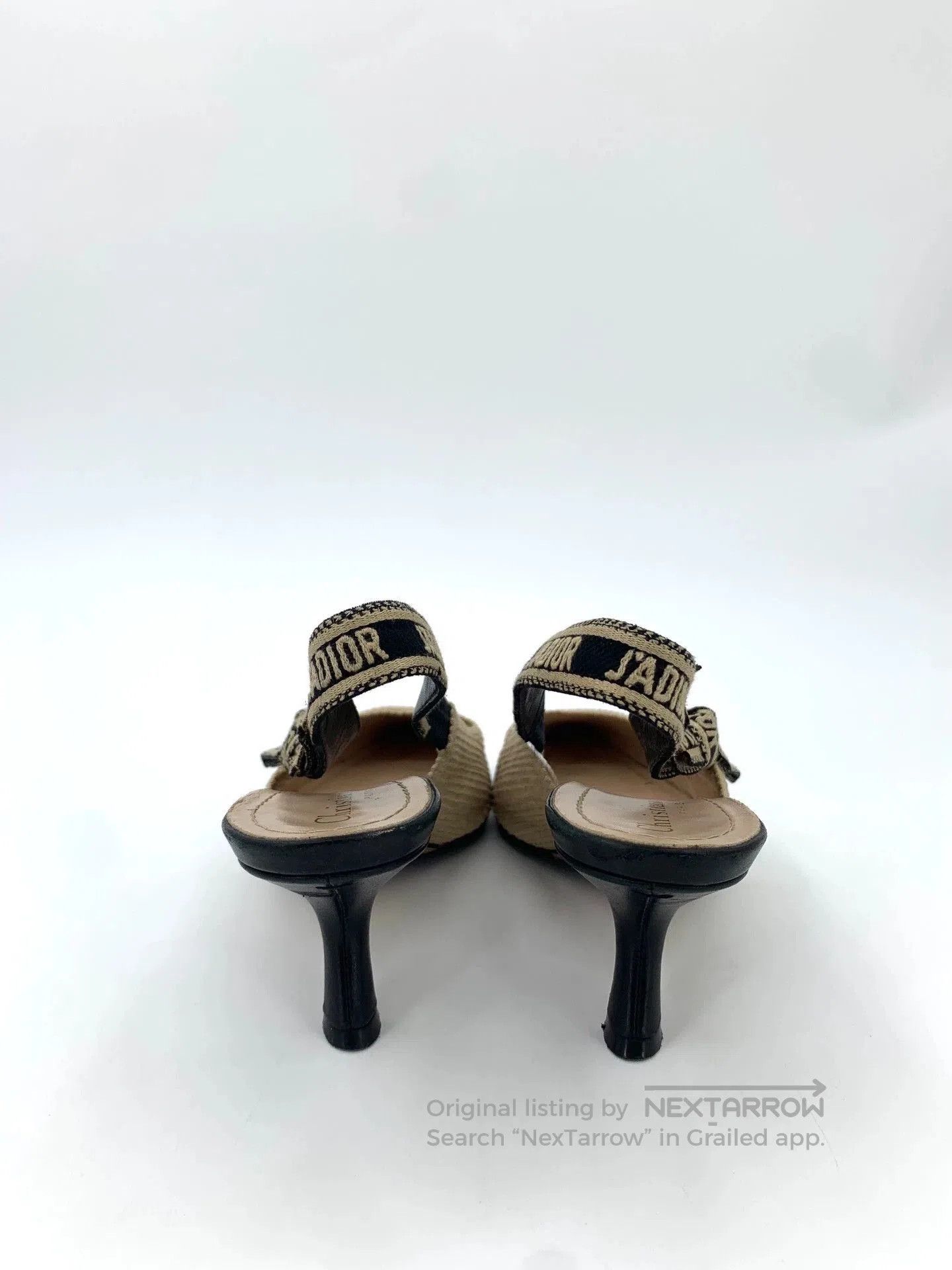 Dior Dior Brown Embroidered Strap Heel Sandals. Size US 5 / EU 37 - 4 Thumbnail