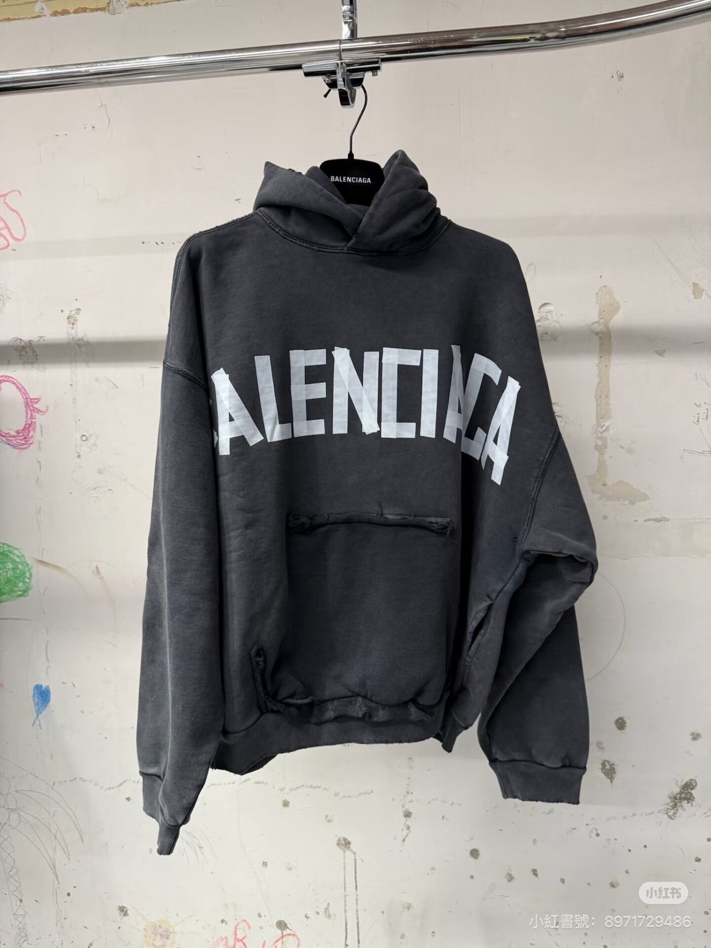 Balenciaga Balenciaga Logo Hooded Sweatshirt Size US L / EU 52-54 / 3 - 1 Thumbnail