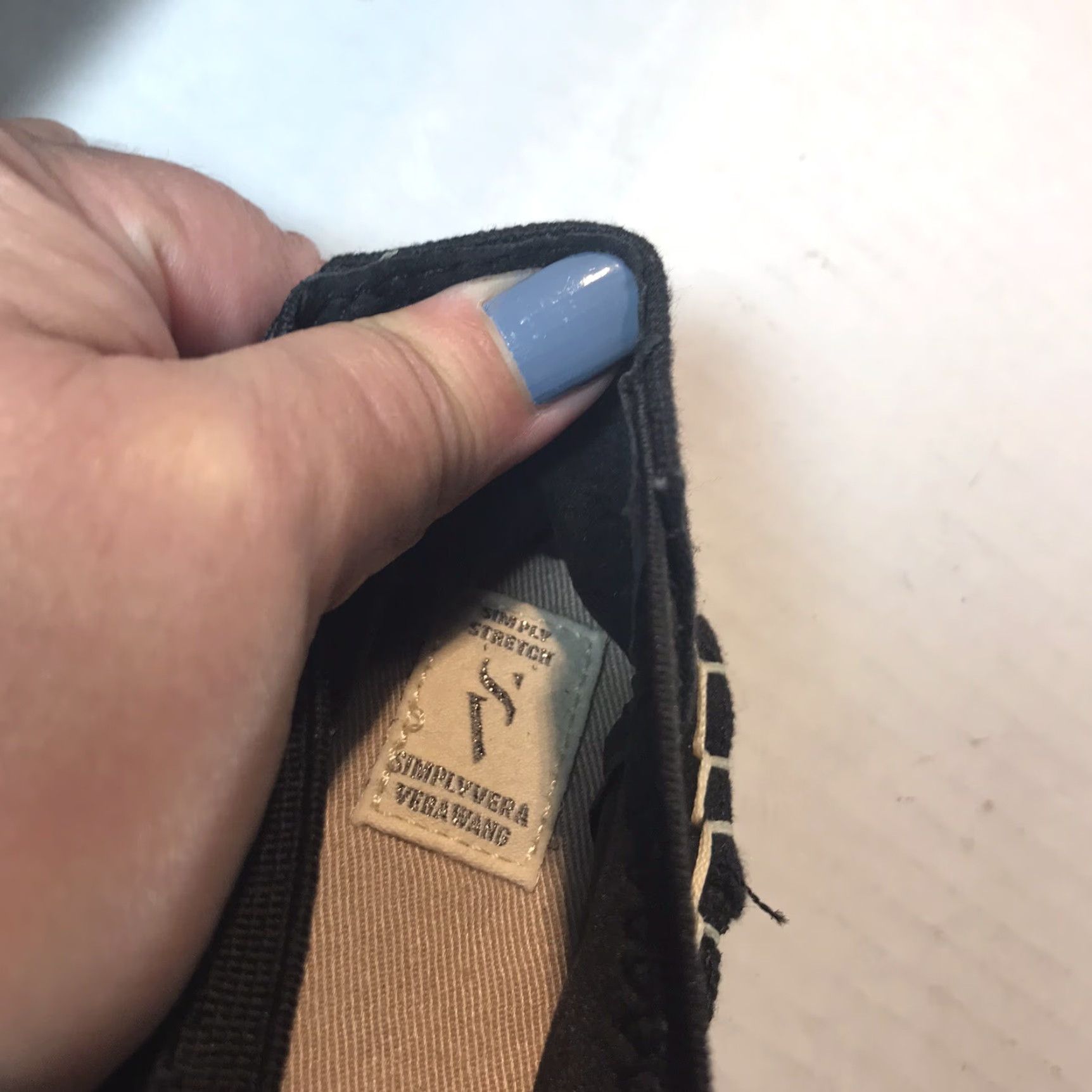 Vintage VINTAGE Simply Vera Vera Wang Flat Slip-On Shoes Women's Size 8M Black Canvas Rhinestone Casual Size US 8 / IT 38 - 7 Thumbnail