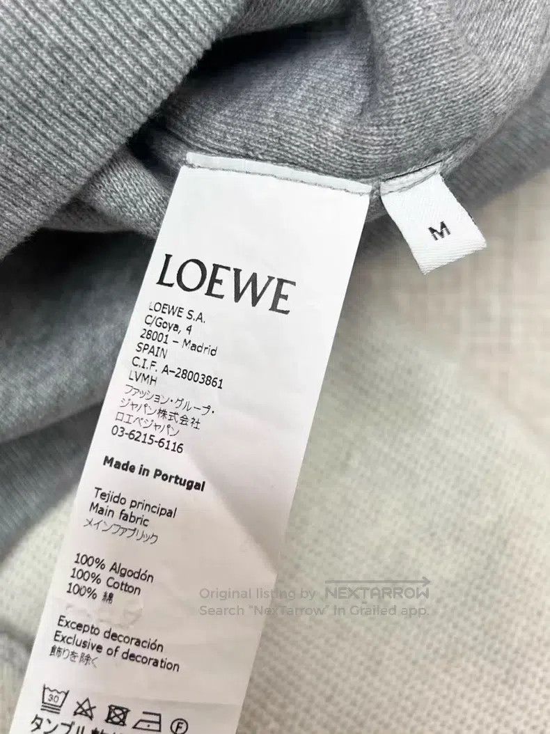 Loewe Loewe Grey embroidered large logo hooded sweatshirt Size M / US 6-8 / IT 42-44 - 5 Thumbnail