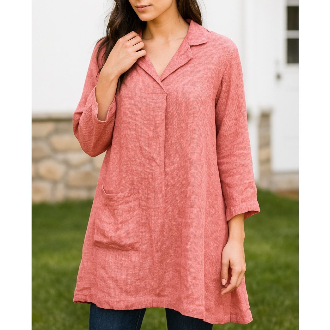 FLAX Flax NWOT pink dress with pocket boho linen size medium Size M / US 6-8 / IT 42-44 - 1 Thumbnail