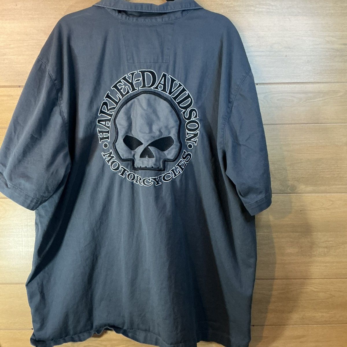 Harley Davidson Harley Davidson Skull Work Shirt 3XL Gray Size US XXL / EU 58 / 5 - 4 Thumbnail