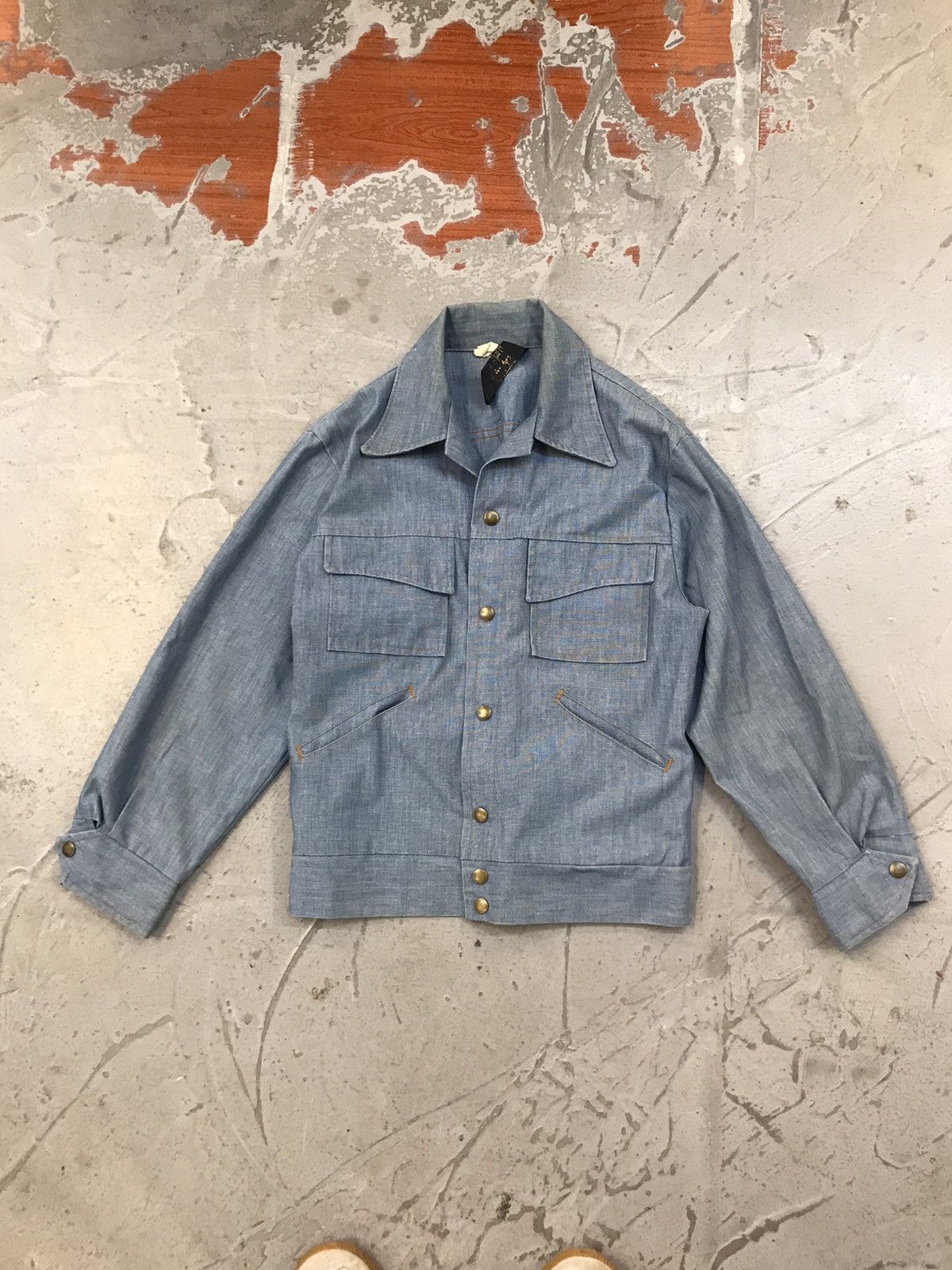 Japanese Brand × Vintage Vintage 70s-80s Tobias Trend Chambray Cotton Blue Denim Size US XXS / EU 40 - 1 Thumbnail