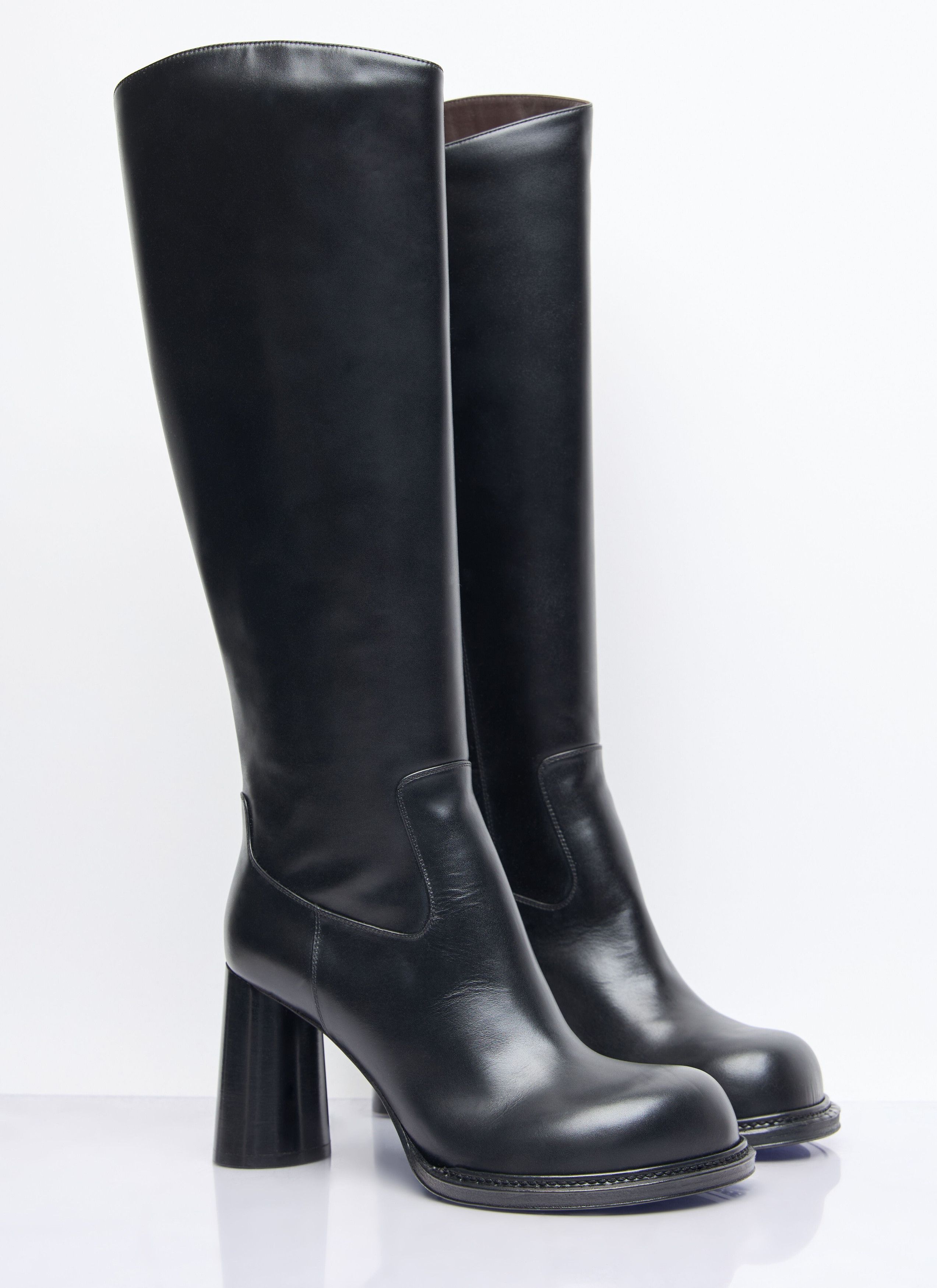 Bottega Veneta o1s22i1n0425 Cliff Thigh High Boots in Black Size US 11 / IT 41 - 3 Thumbnail
