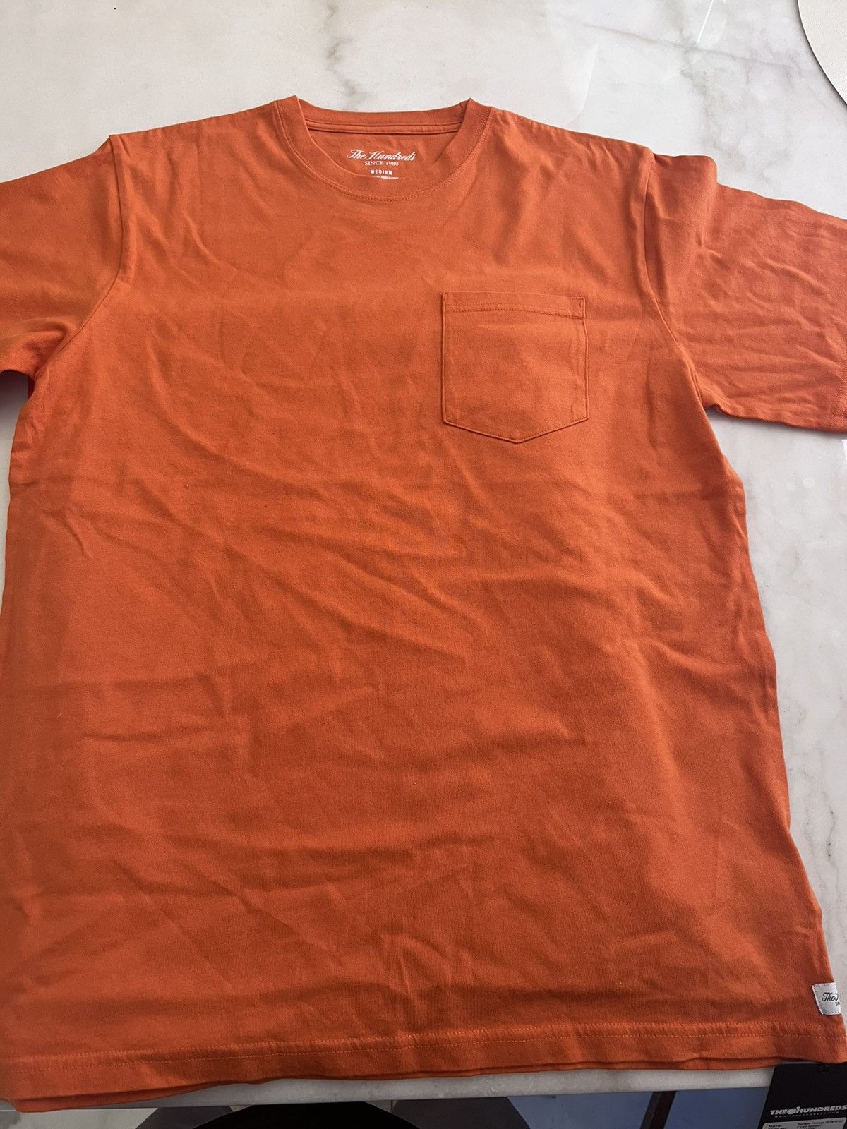 The Hundreds The Hundreds Mens Orange Perfect Pocket T-Shirt Size Medium Size US M / EU 48-50 / 2 - 1 Thumbnail