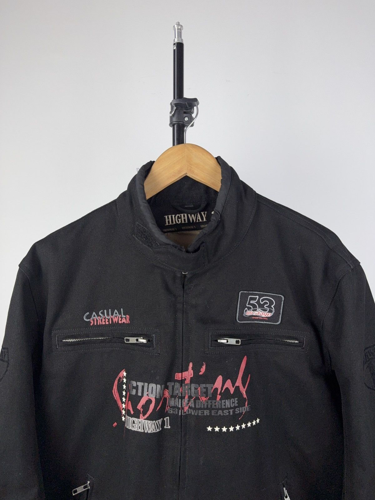 Vintage Highway1 Vintage Cotton Jacket Moto Racing Hype Boxy Rare Size US L / EU 52-54 / 3 - 2 Thumbnail