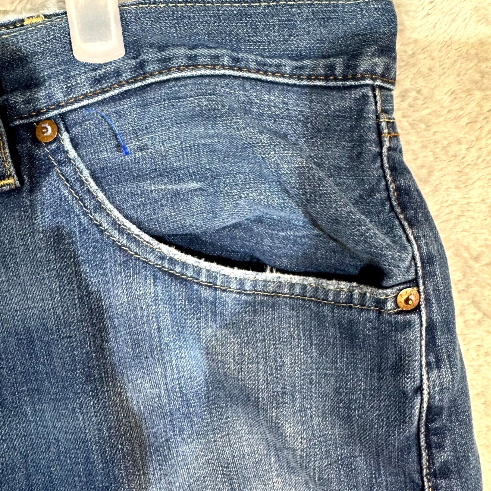 Ralph Lauren Ralph Lauren Jeans Men 42 X 32 Blue Denim 5-Pocket Straight Relaxed Fit Jeans Size US 42 / EU 58 - 4 Thumbnail