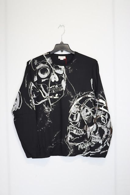 Alexander McQueen o1rshd1 Large Skull Logo T-Shirt in Black Size US S / EU 44-46 / 1 - 2 Thumbnail