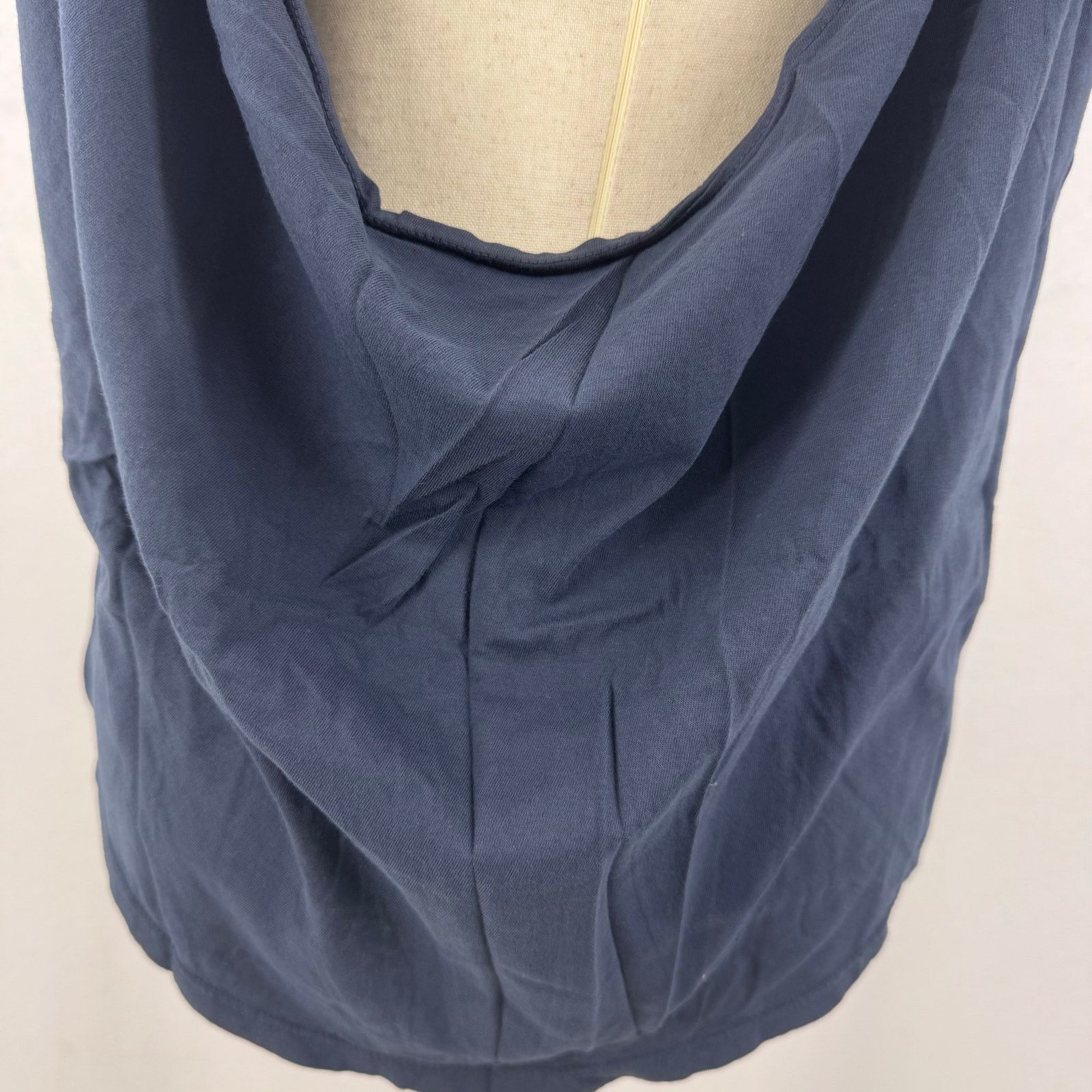 OAK OAK Women's Deep Cowl Tee Cotton sz M Navy Slouchy Beachy Size M / US 6-8 / IT 42-44 - 7 Thumbnail