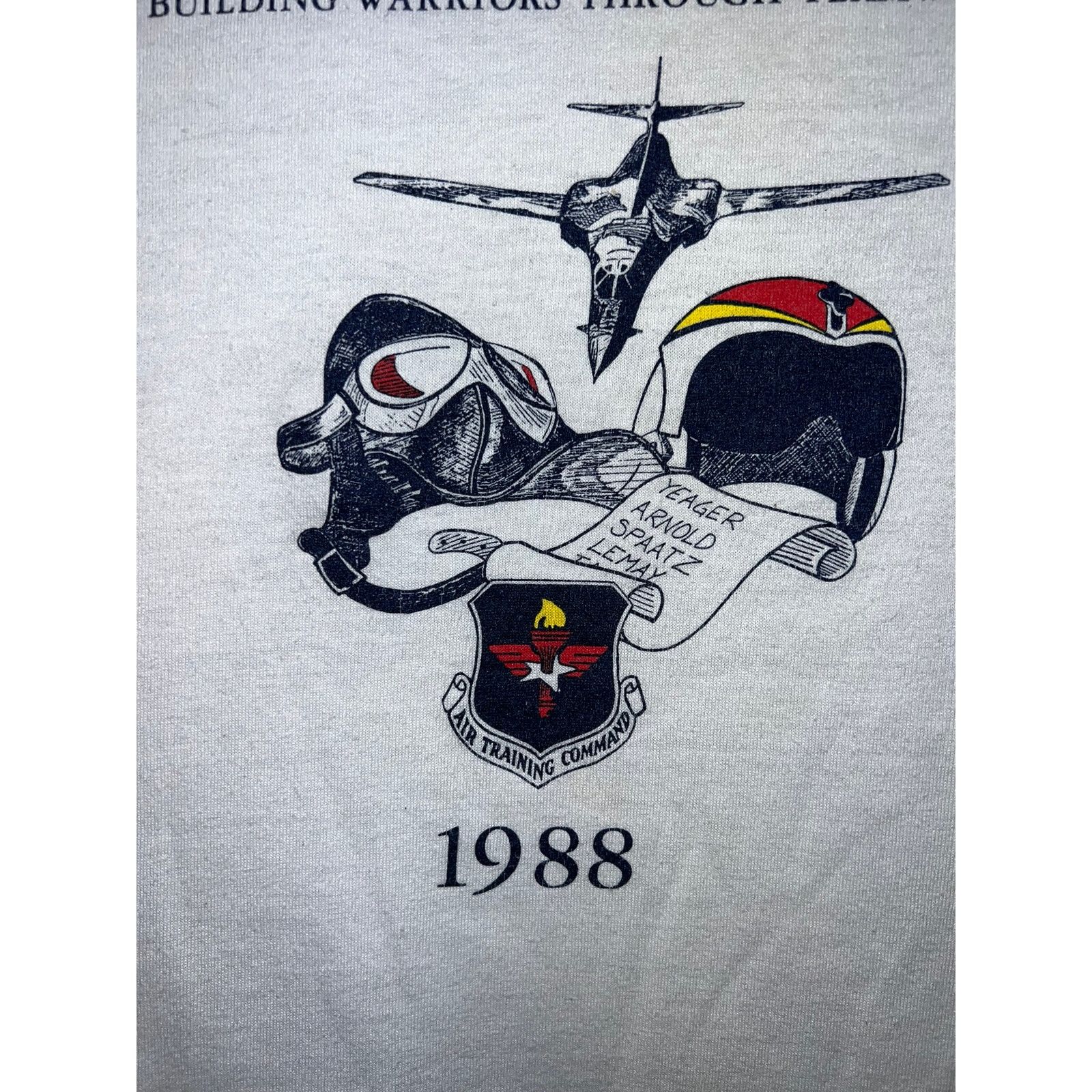 Jerzees Vintage Air Force Pilot Shirt McConnell II USAF 80s Large Size US L / EU 52-54 / 3 - 3 Thumbnail