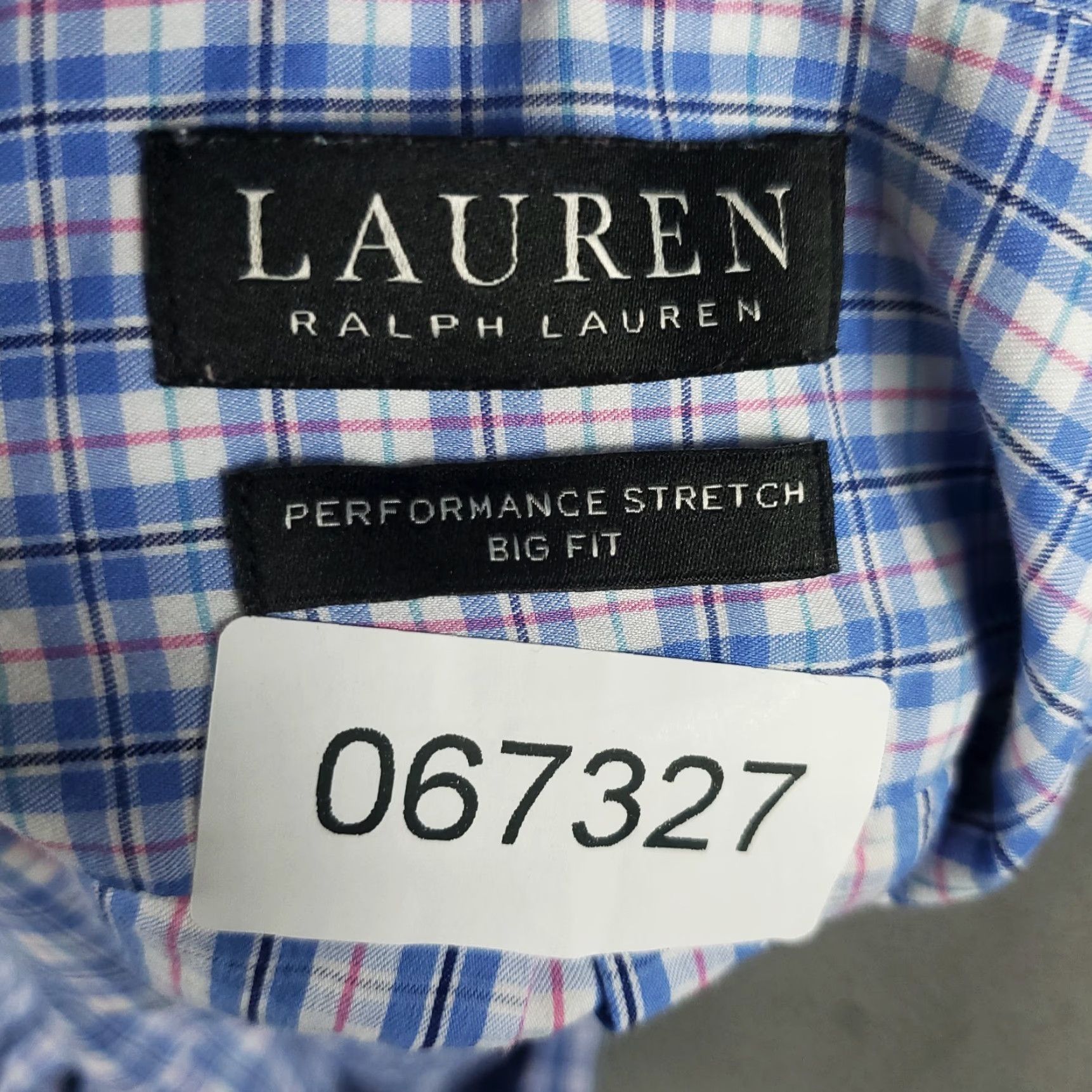 Ralph Lauren Ralph Lauren Shirt Mens 18.5 Performance Stretch Plaid Button Up Long Sleeve Dress Shirt Blue Size US XXL / EU 58 / 5 - 8 Thumbnail