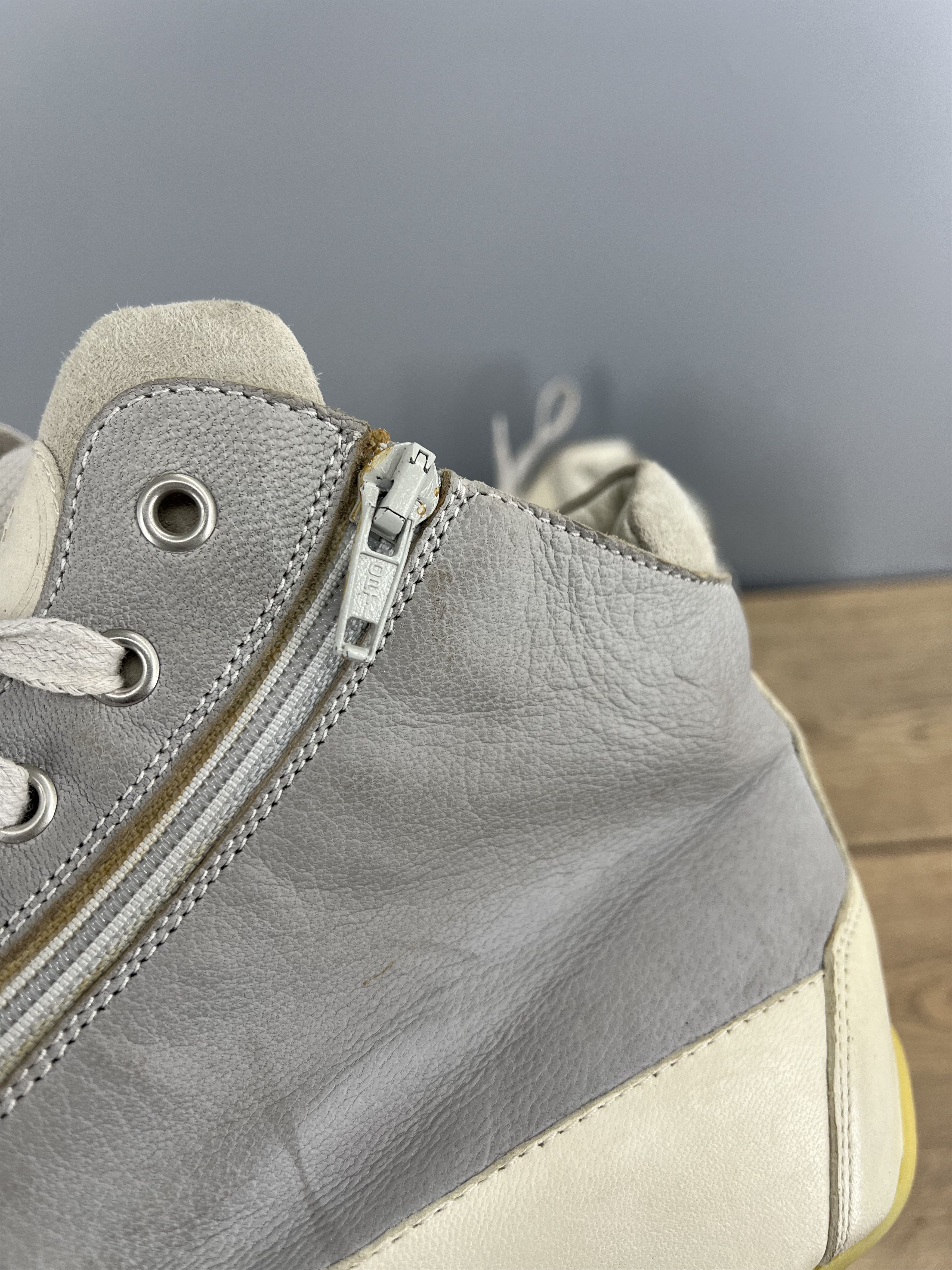Vintage Candice Cooper Hi-Top Leather Sneakers EU 41 Gray Size US 9.5 / IT 39.5 - 5 Thumbnail