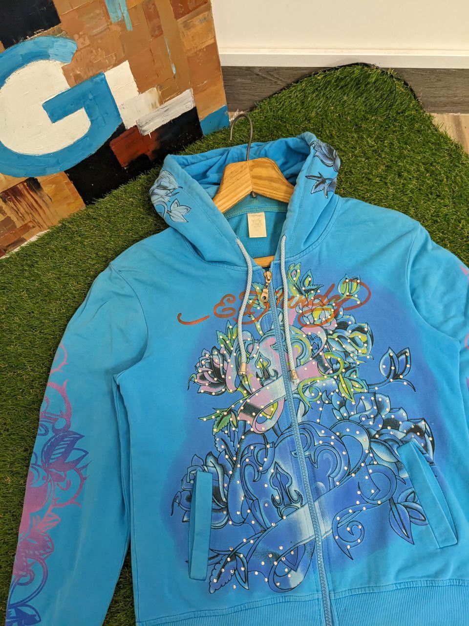 Christian Audigier × Ed Hardy × Vintage Vintage Ed Hardy x Christian Audigier Hoodie Size M / US 6-8 / IT 42-44 - 3 Thumbnail