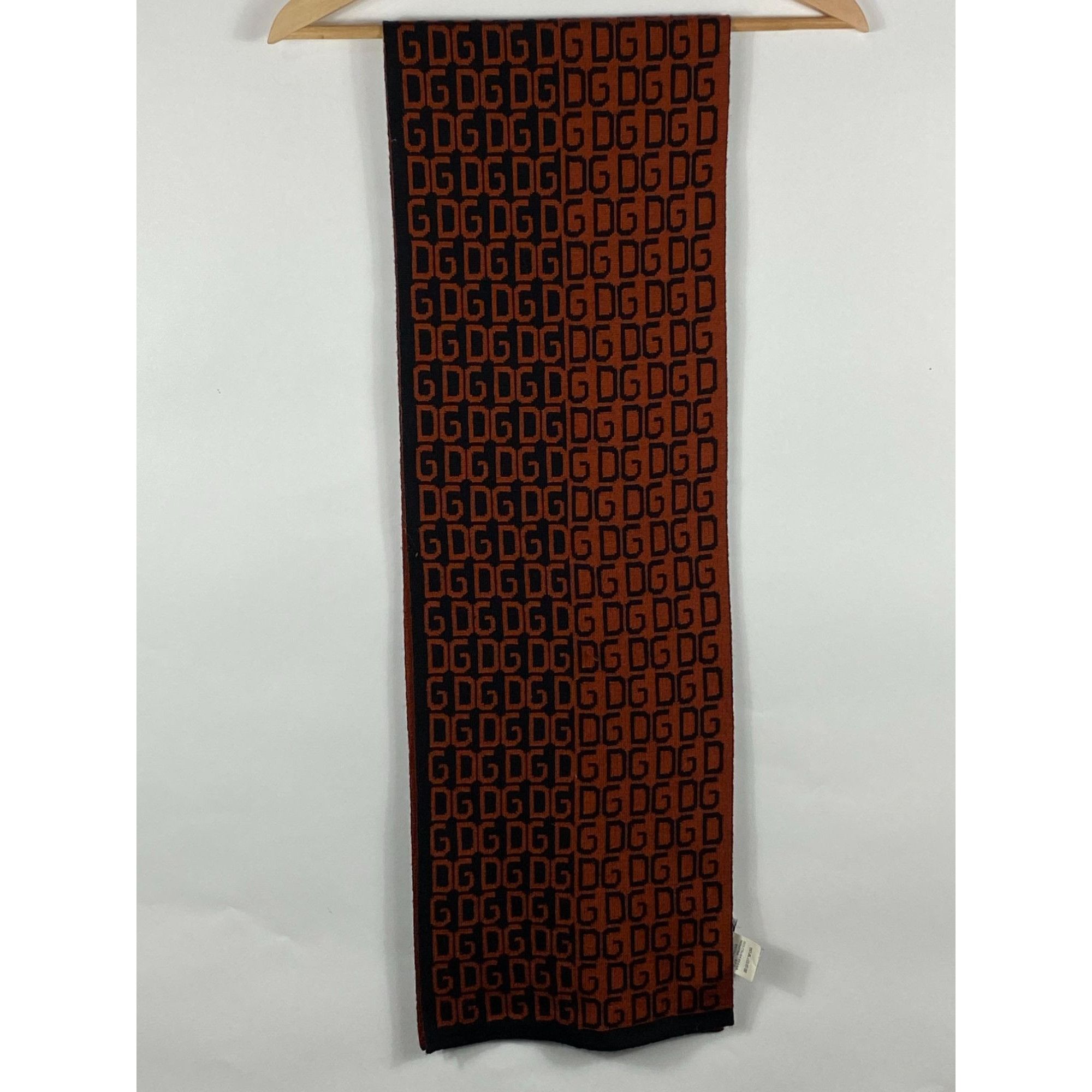Dolce & Gabbana Dolce & Gabbana DG Monogam Wool/Acrylic Scarf Brown/Black Ma Size ONE SIZE - 1 Thumbnail
