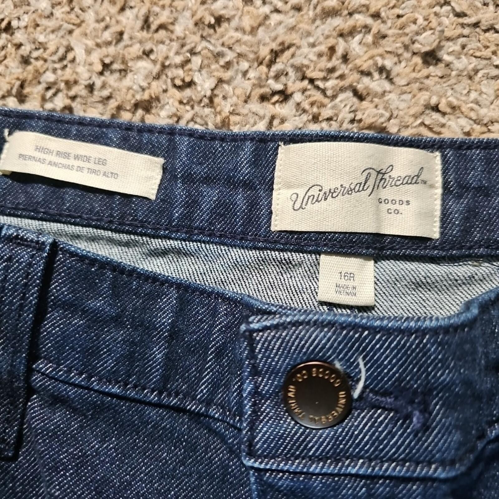 Other Universal Thread 16R High Rise Wide Leg NWT Jeans Size 38" / US 16 / IT 52 - 3 Thumbnail