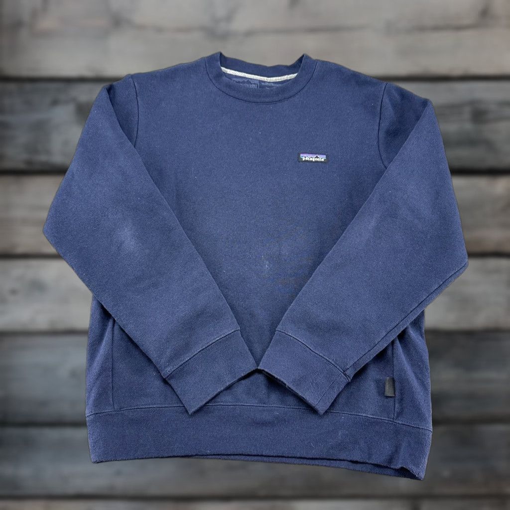 Patagonia Patagonia Sweatshirt Mens Small Blue Navy Regular Pullover Logo Long Sleeve All Seasons Cotton Recycled? Size US S / EU 44-46 / 1 - 1 Thumbnail