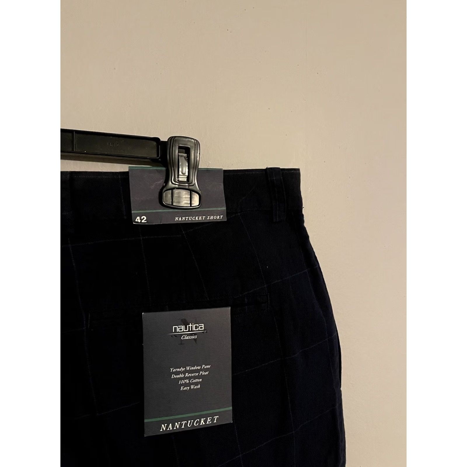Nautica VINTAGE Nautica Nantucket Navy Blue Window Pane Check Yarndye Shorts Men's 42 Size US 42 / EU 58 - 2 Thumbnail