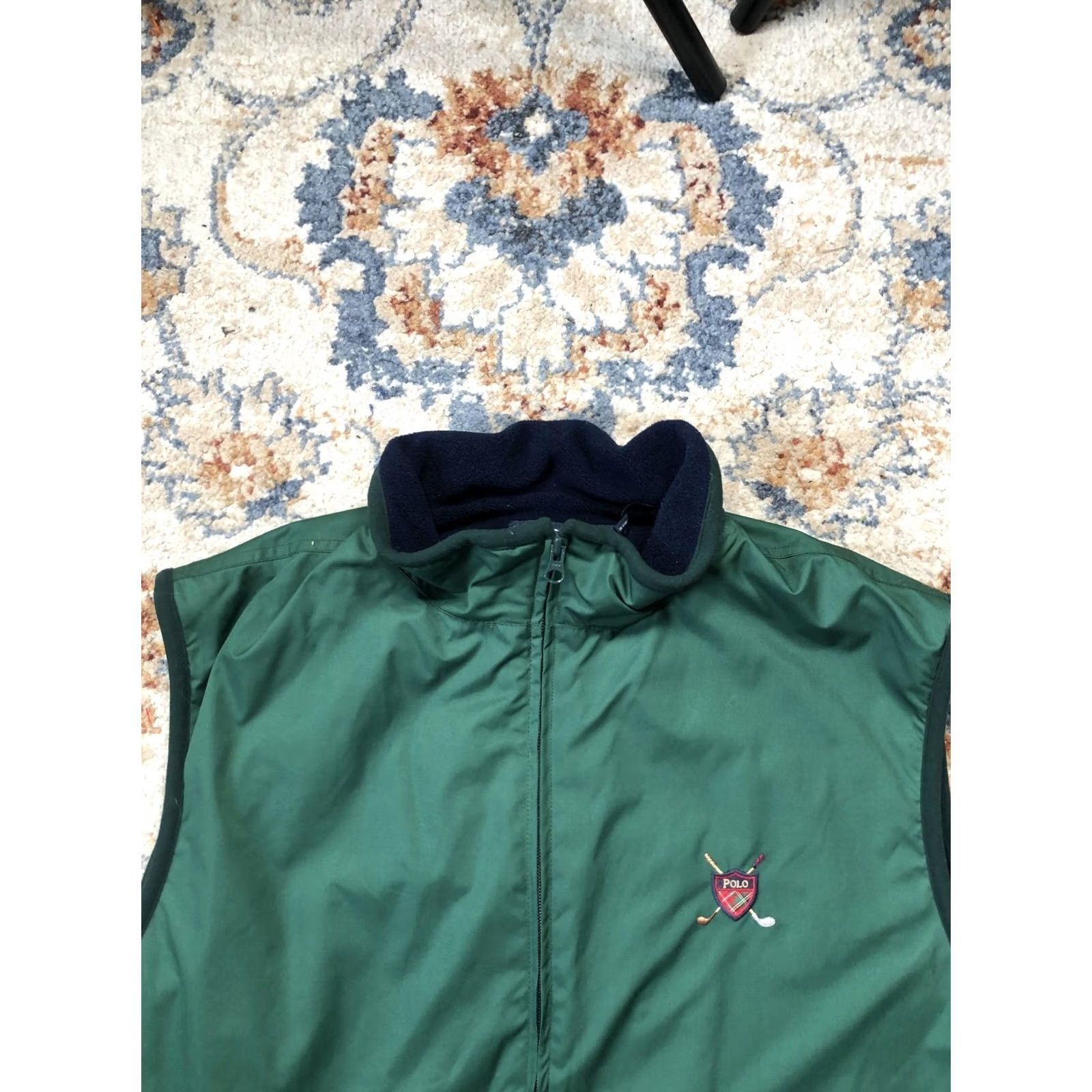 Polo Ralph Lauren VINTAGE Polo Golf Ralph Lauren Vest Mens XL Green Fleece Lined Full Zip Windbreaker Size US XL / EU 56 / 4 - 2 Thumbnail