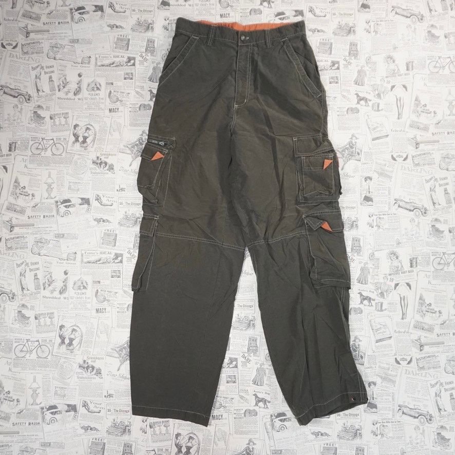 Carbon 28x30 - Vintage Y2K windbreaker pants cargo carbon Size US 28 / EU 44 - 2 Thumbnail