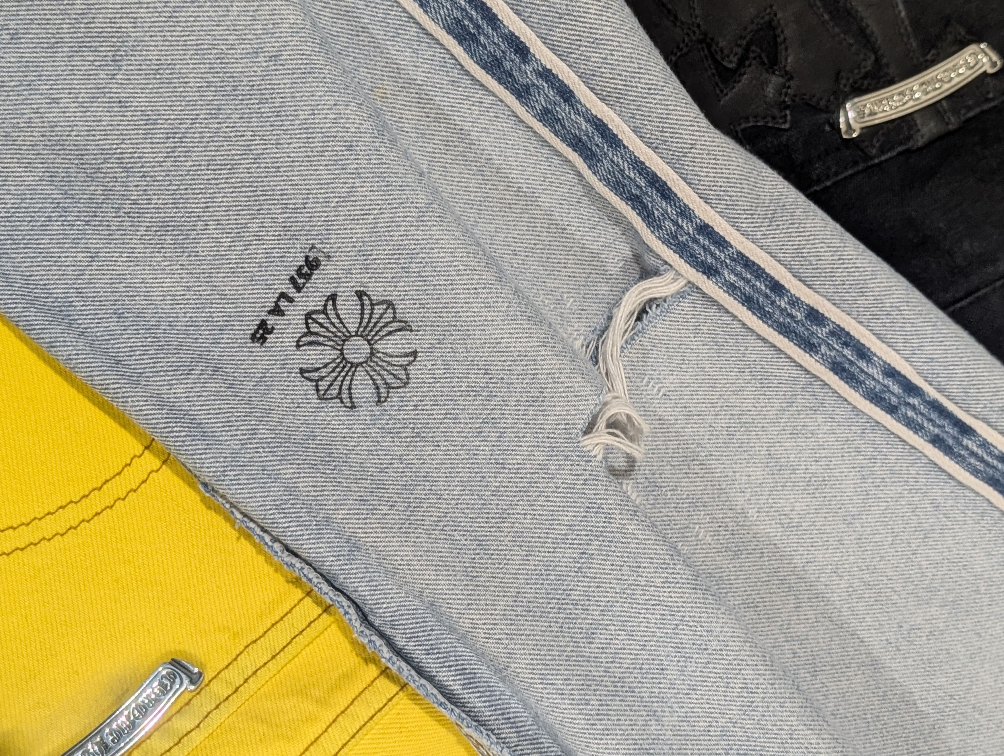 Chrome Hearts Green Alligator Cross Patch Levis 501 Jeans Size 29" - 18 Thumbnail