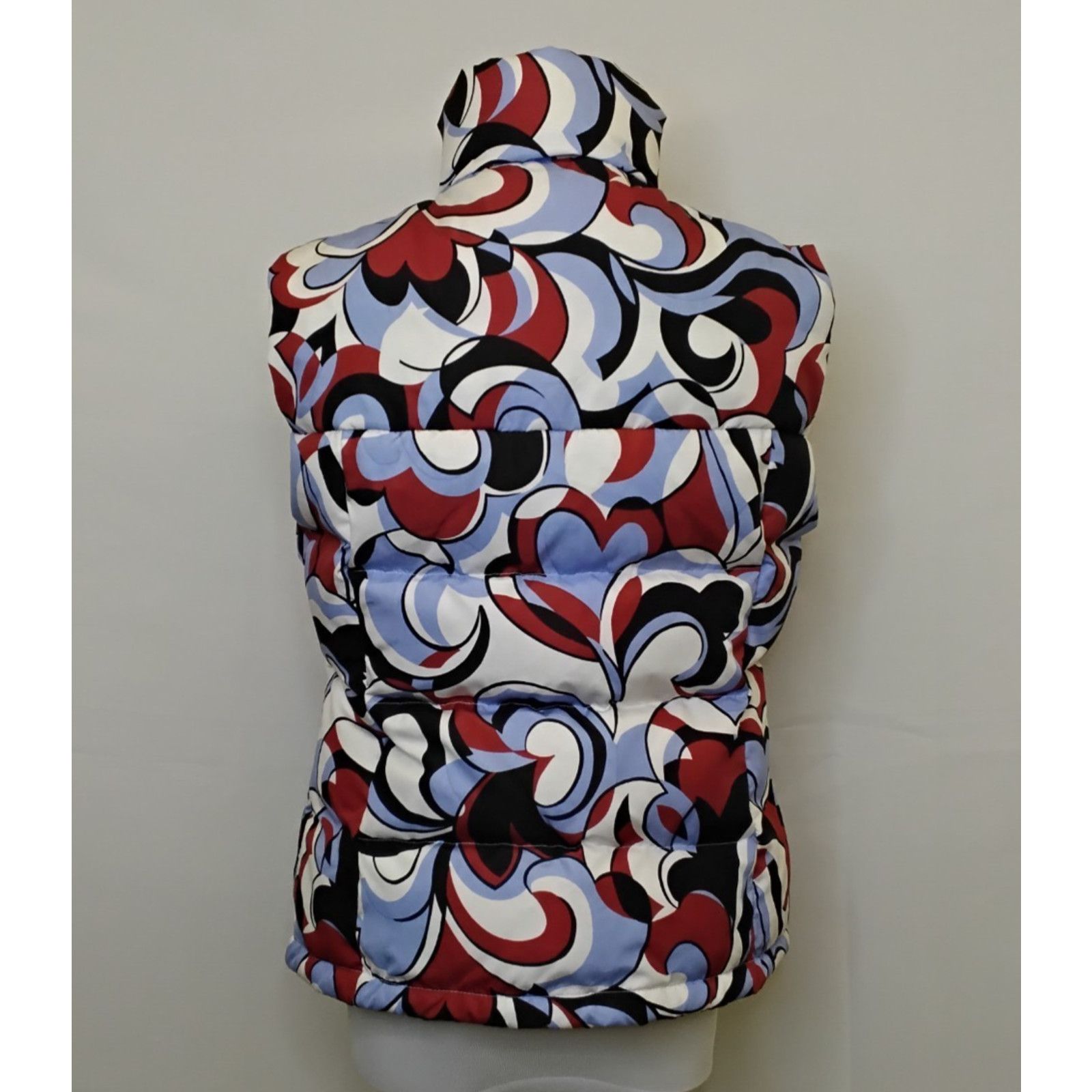Athleta Athleta Down Puffy Vest Women S Multicolor Swirly Geometric Size S / US 4 / IT 40 - 3 Thumbnail
