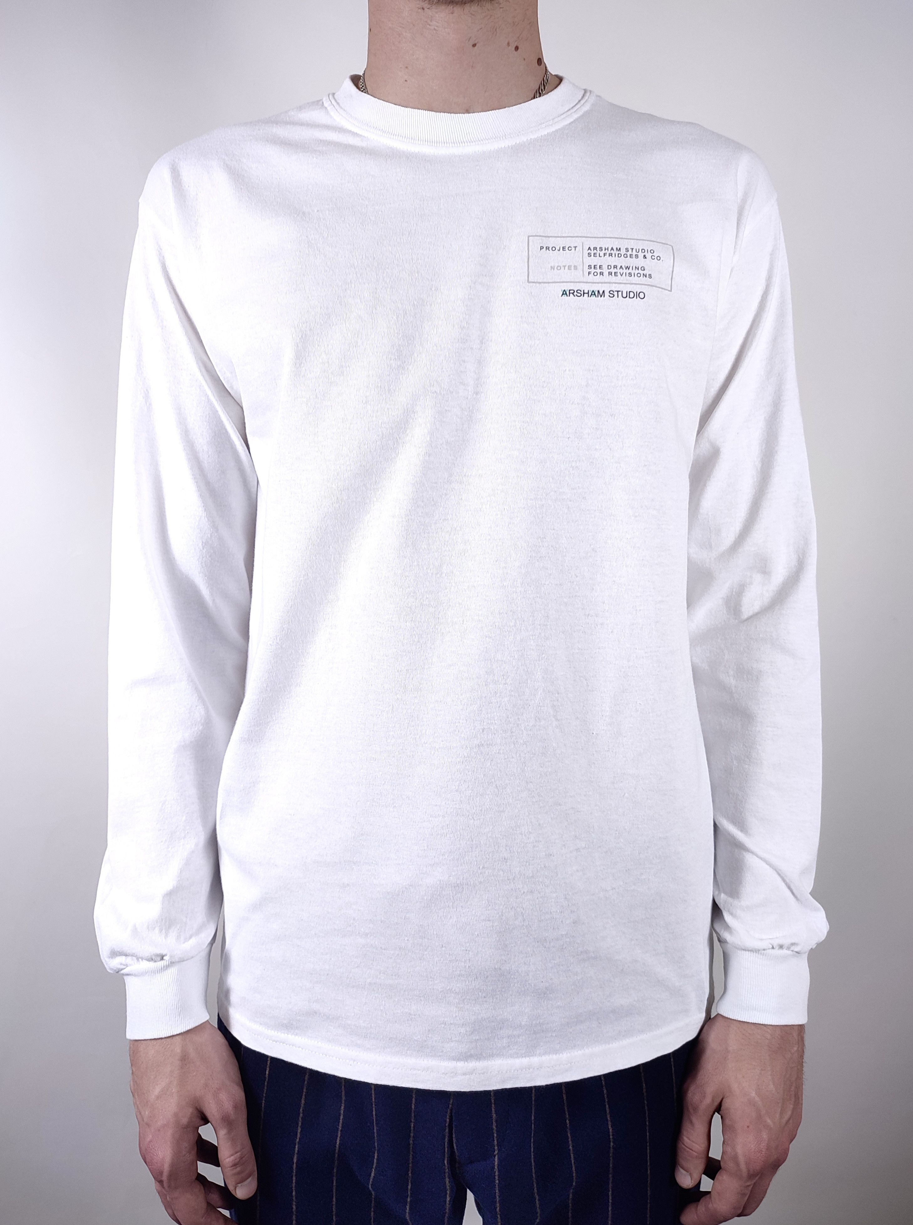 Daniel Arsham Daniel Arsham Selfridges Floorplan White Long Sleeve Shirt Size US M / EU 48-50 / 2 - 3 Thumbnail