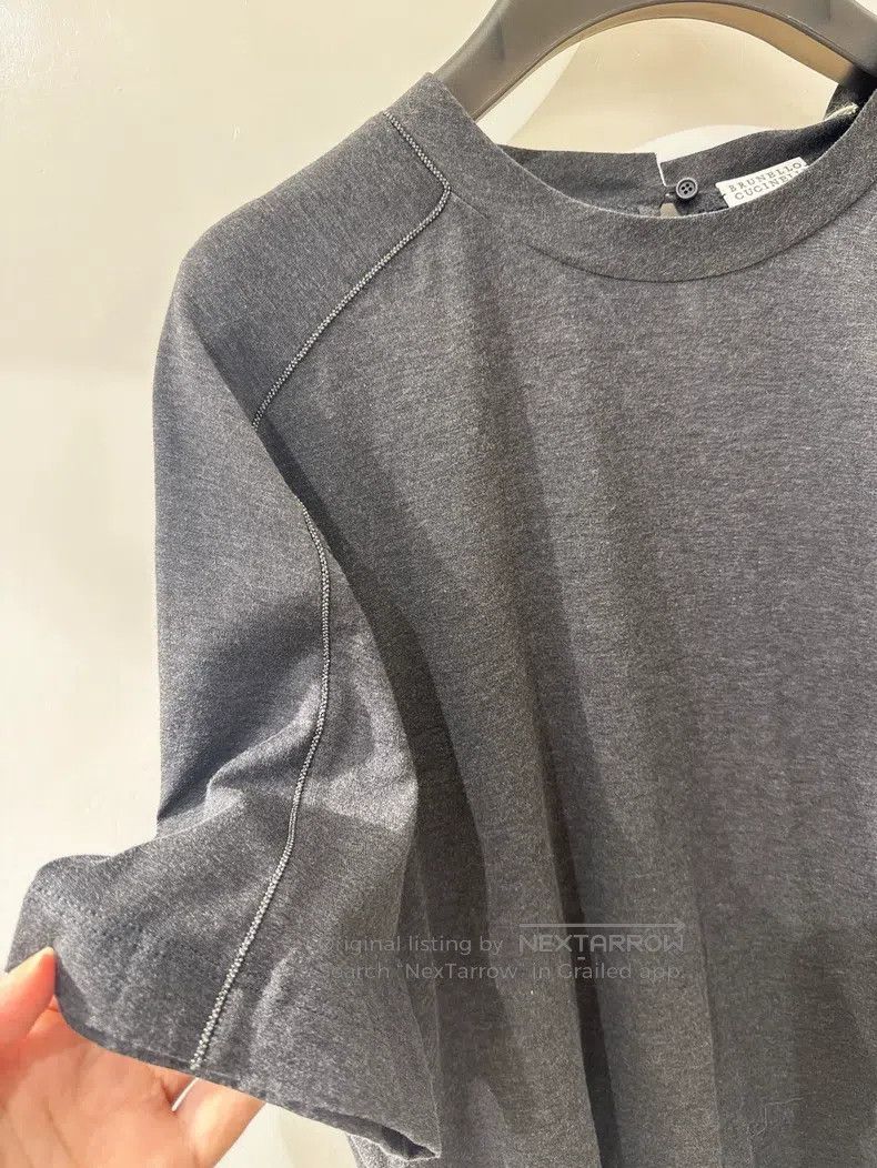 Brunello Cucinelli Brunello Cucinelli Studded Short-sleeve Size M / US 6-8 / IT 42-44 - 3 Thumbnail