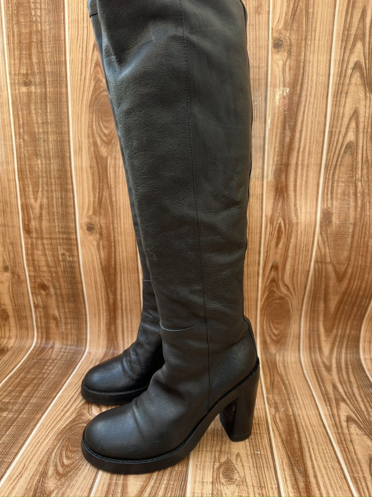 Ann Demeulemeester × Vintage AD black Leather Boots. Size US 6 / IT 36 - 9 Thumbnail