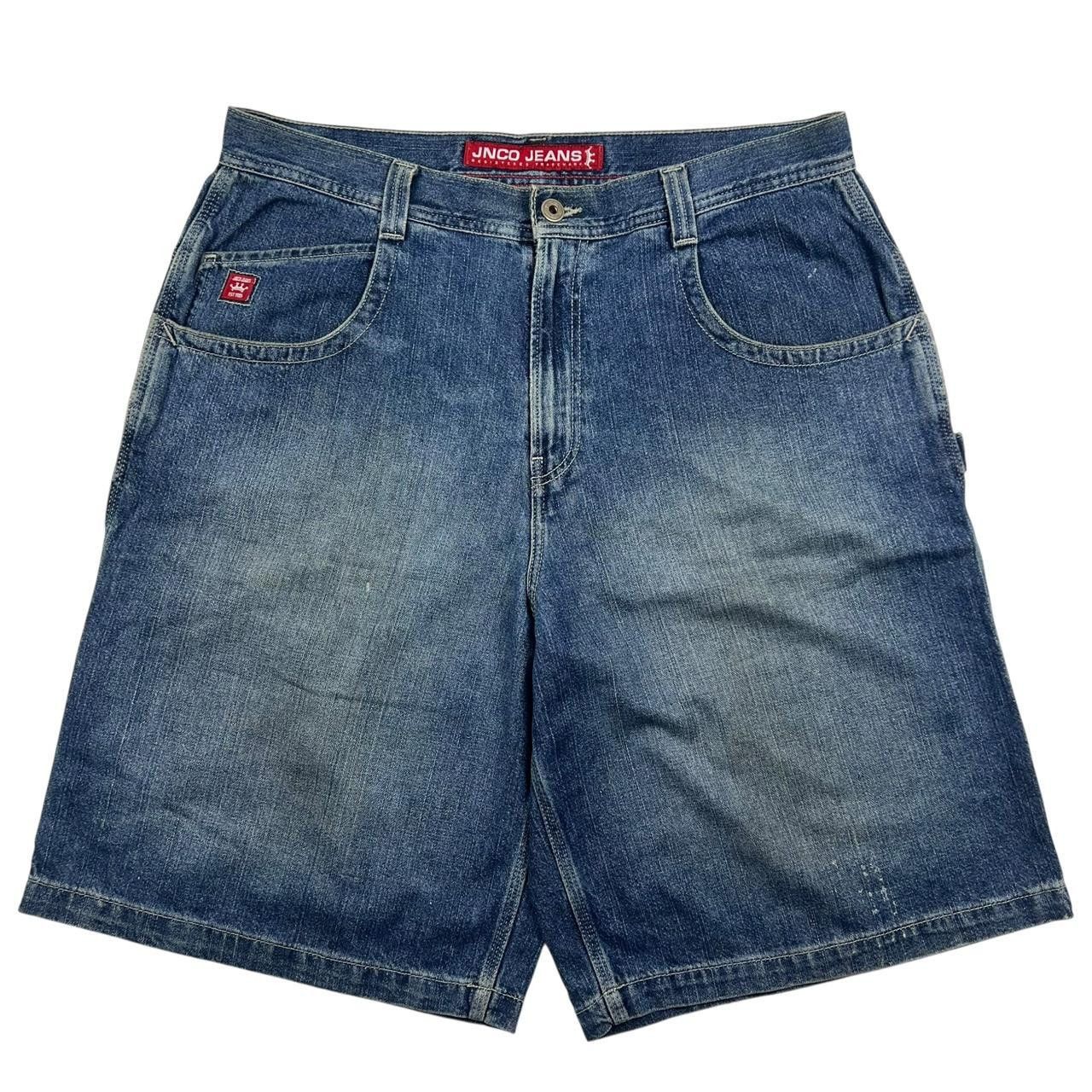 JNCO Vintage Jnco Red Crown Carpenter Denim Shorts Jorts Waist 38 Size US 38 / EU 54 - 2 Thumbnail