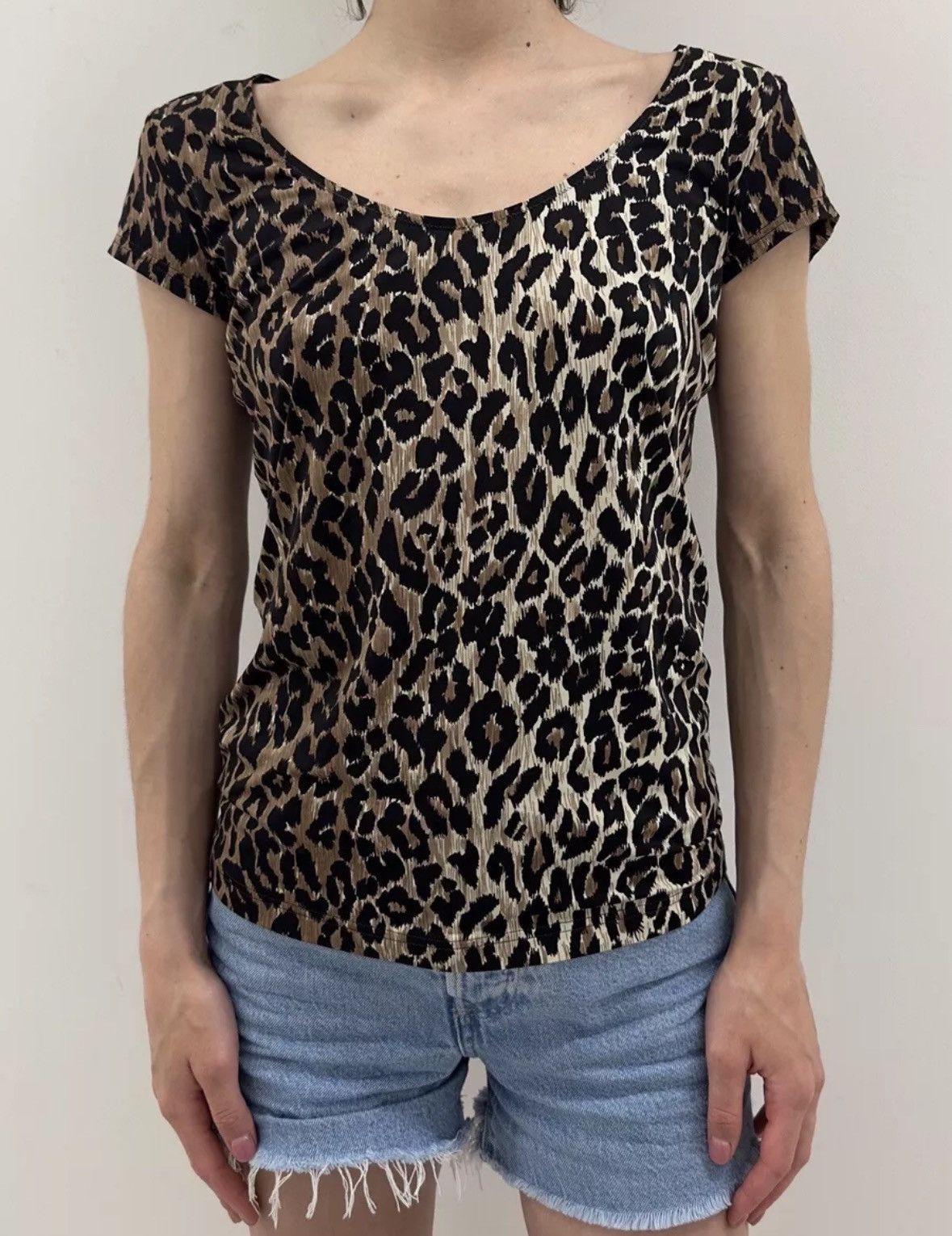 Dolce&Gabbana Leopard Womens Top T-shirt Size L