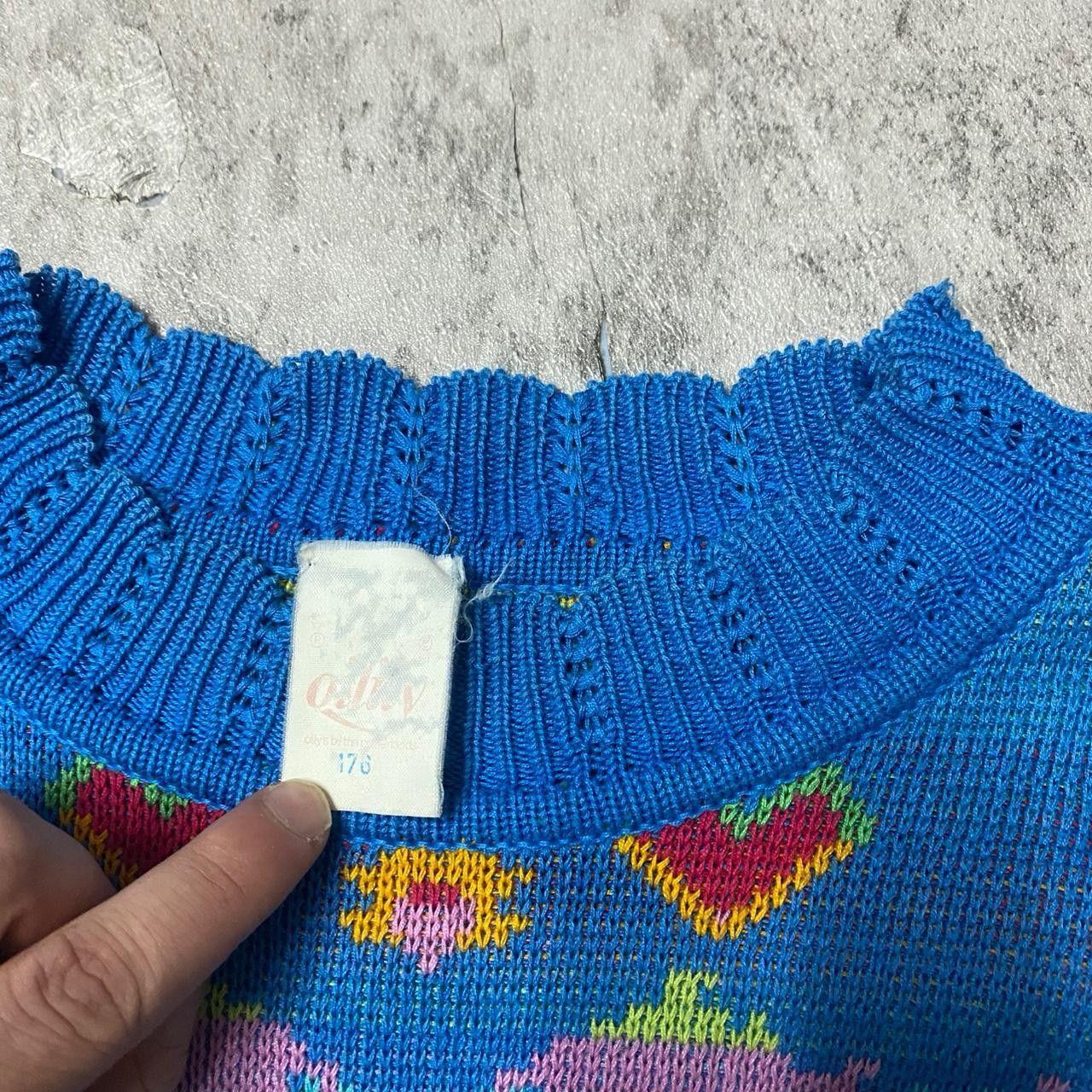 Other Blue multi-coloured vintage 90s sweater sweater #retroknit Size US M / EU 48-50 / 2 - 3 Thumbnail