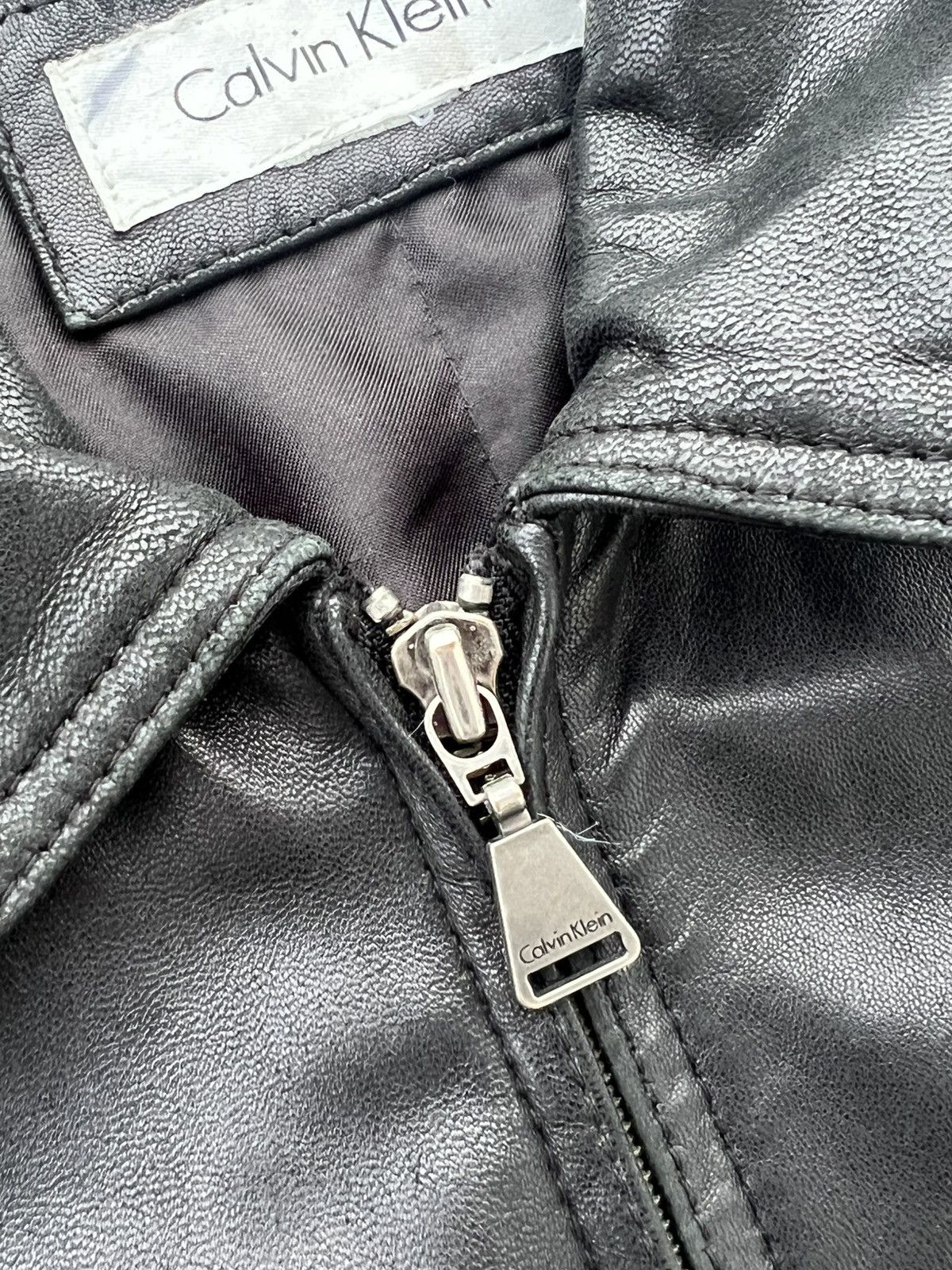 Calvin Klein × Vintage Calvin Klein USA ARMY leather jacket rare vintage Size US XL / EU 56 / 4 - 4 Thumbnail
